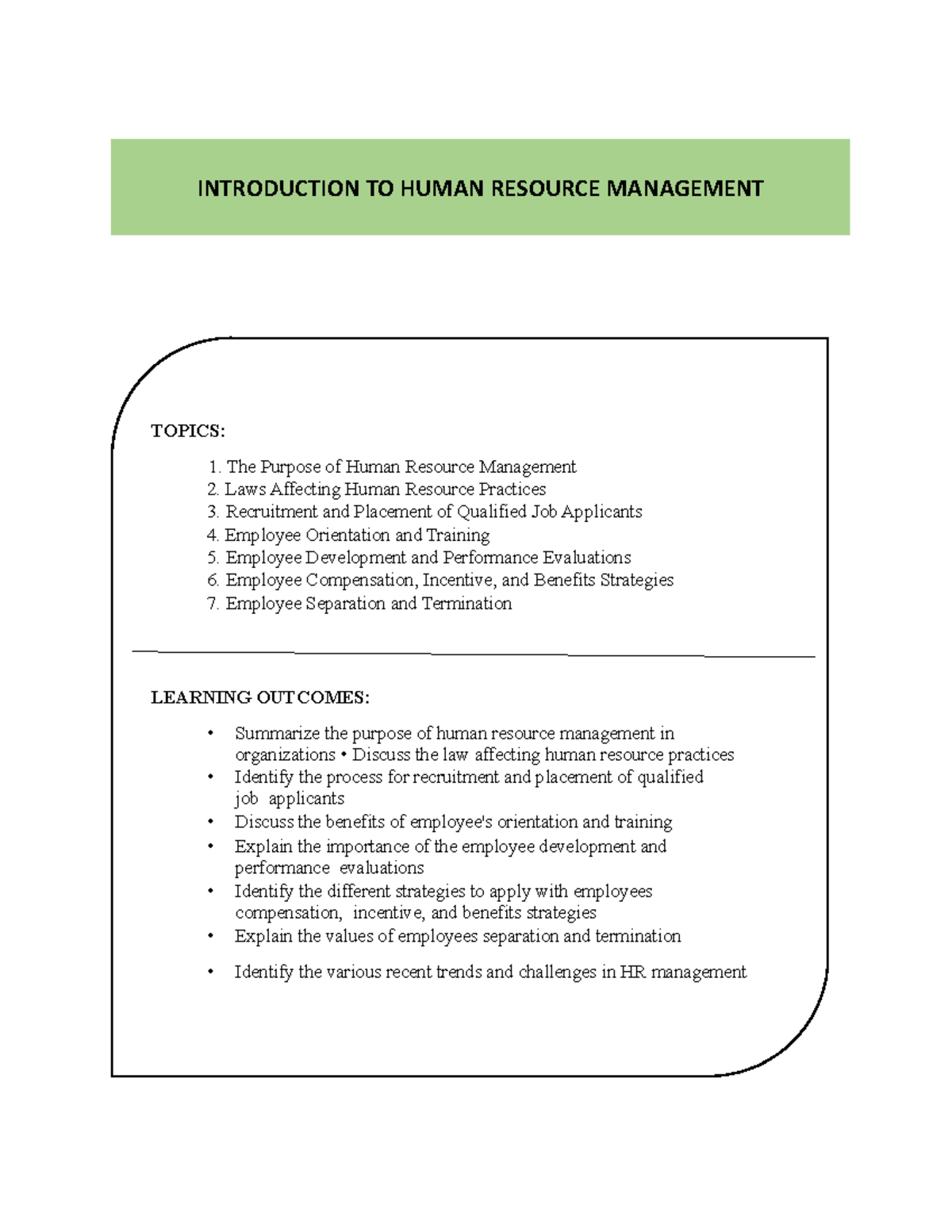 Introduction to HRM(Group 3) - TOPICS: The Purpose of Human Resource ...