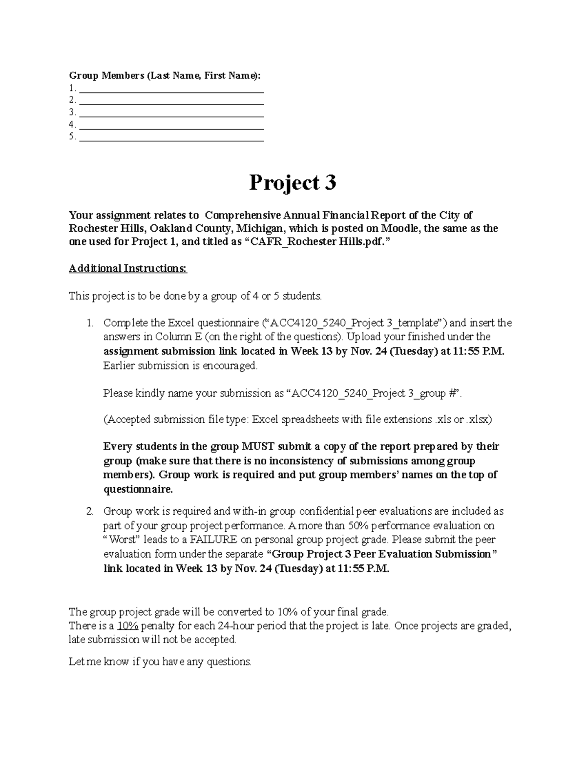 ACC 4120- Sha Zhao- Project 3 Instructions - Group Members (Last Name ...