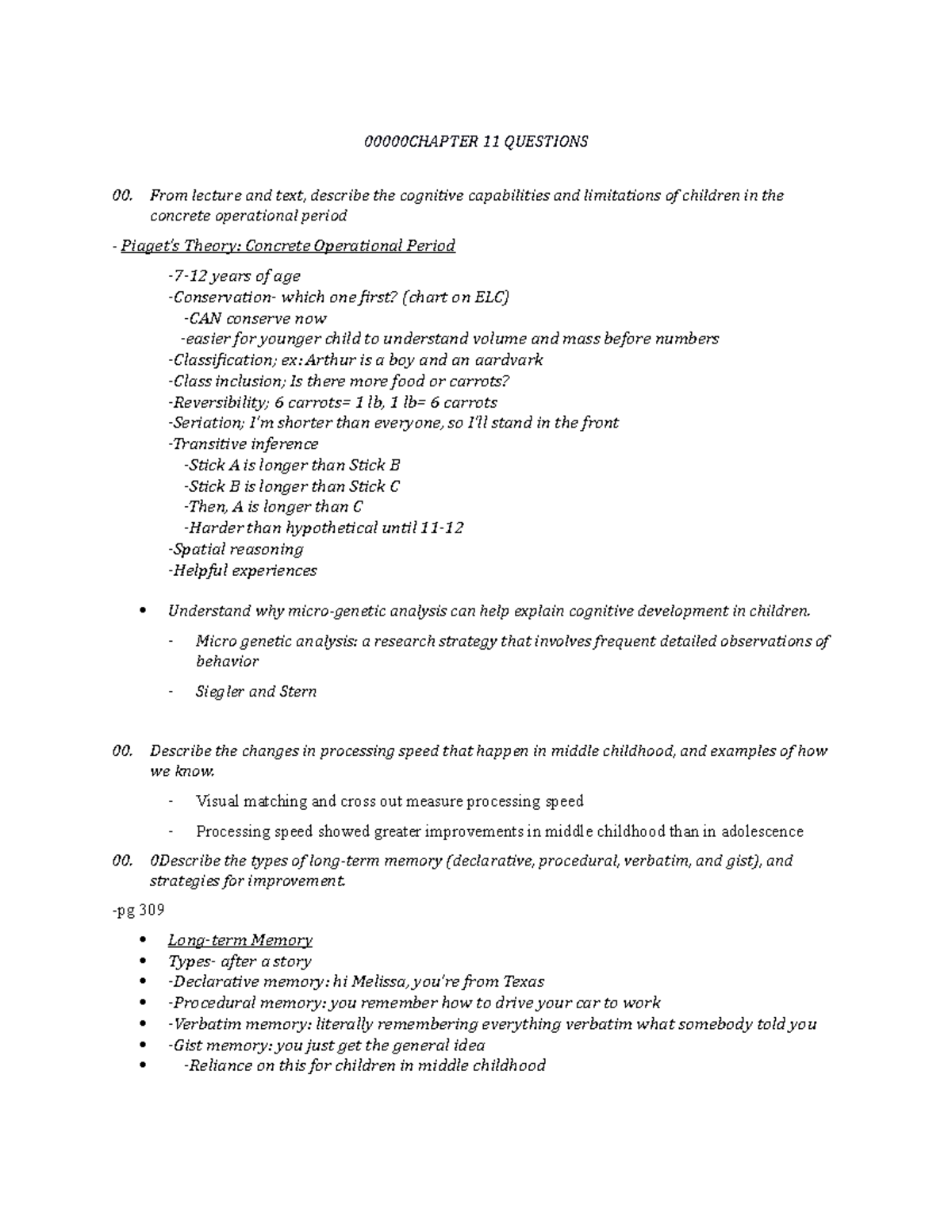 Chapter+11+Questions - 00000CHAPTER 11 QUESTIONS From lecture and text ...