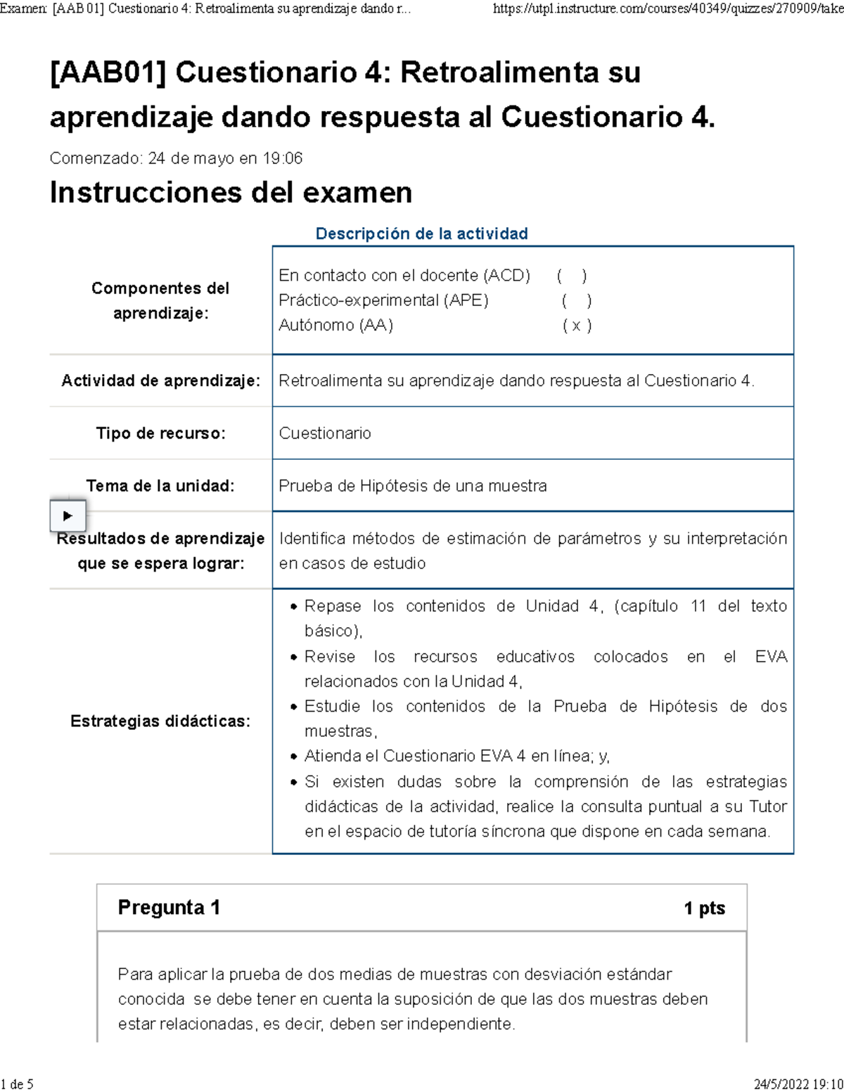 Examen [AAB01] Cuestionario 4 Retroalimenta Su Aprendizaje Dando ...