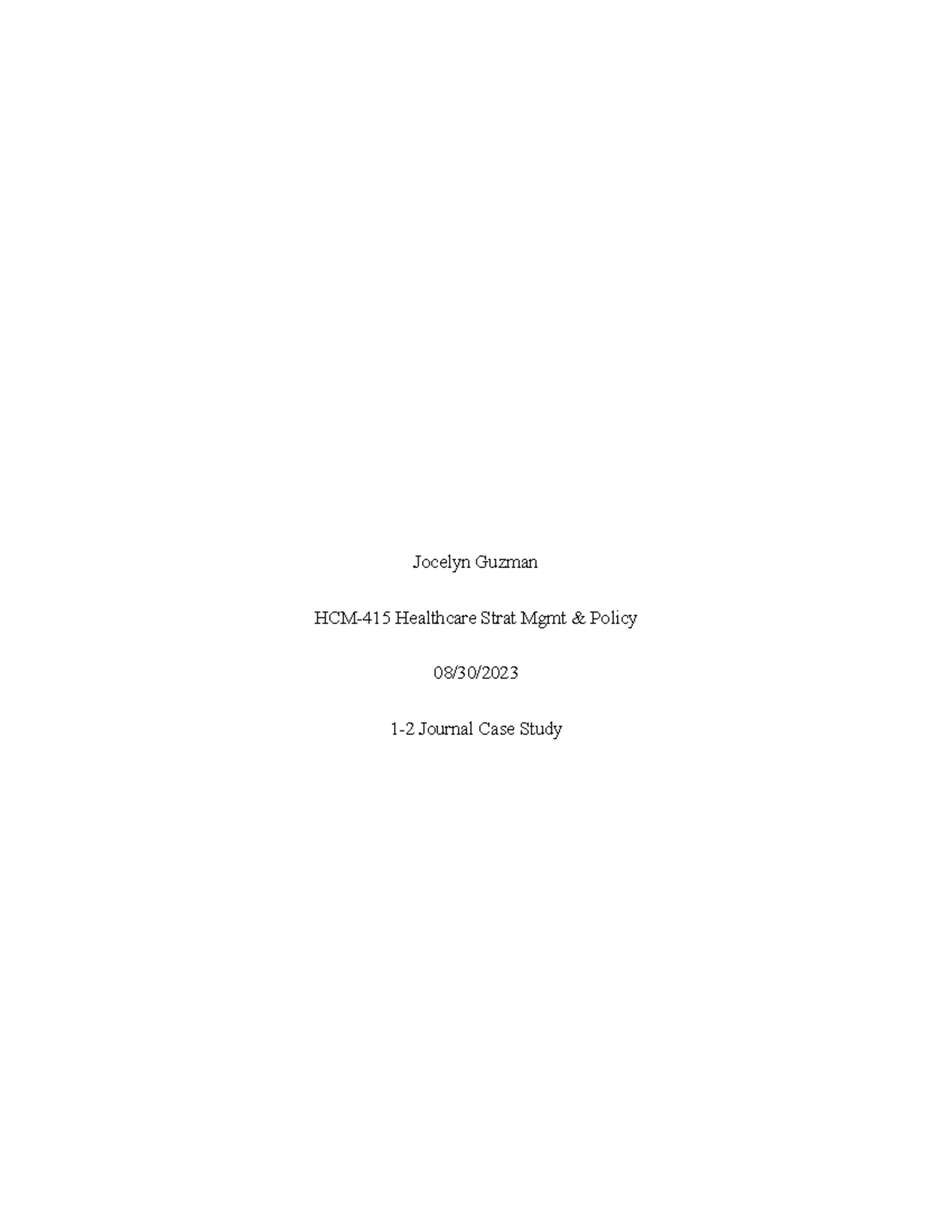 hcm 415 case study selection journal