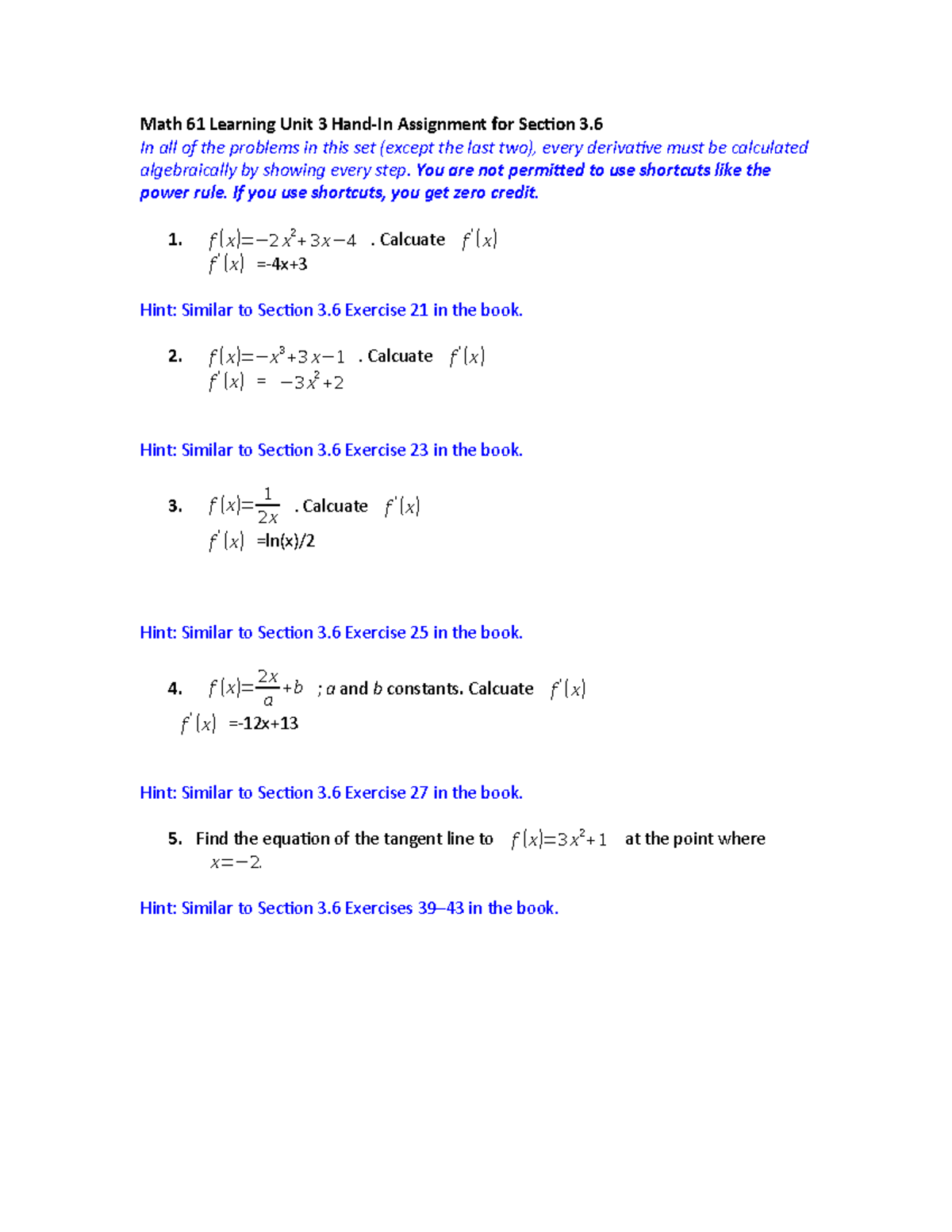 Unit 3 Handin(1) - Homework - Math 61 Learning Unit 3 Hand-In ...
