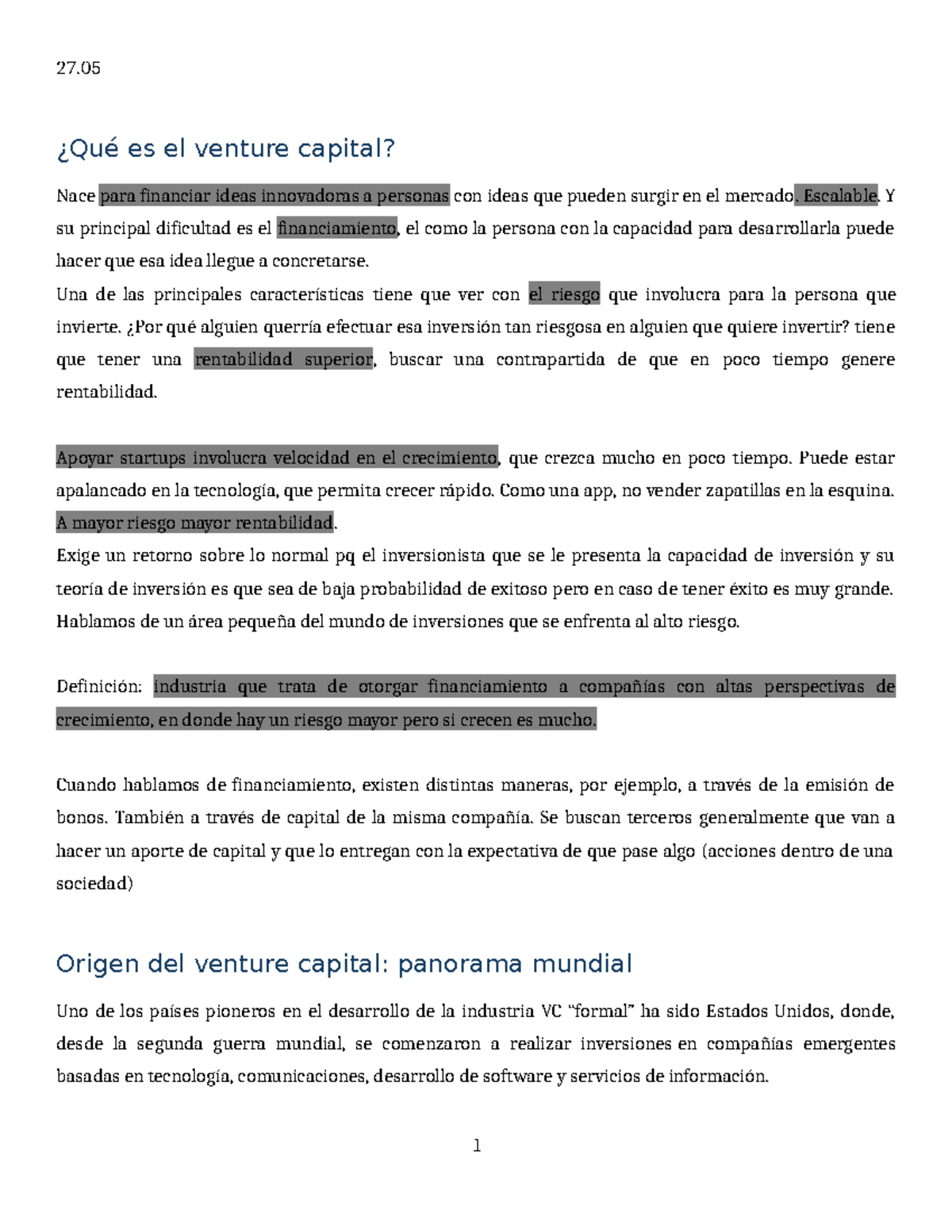 venture capital - 27. ¿Qué es el venture capital? Nace para financiar ...