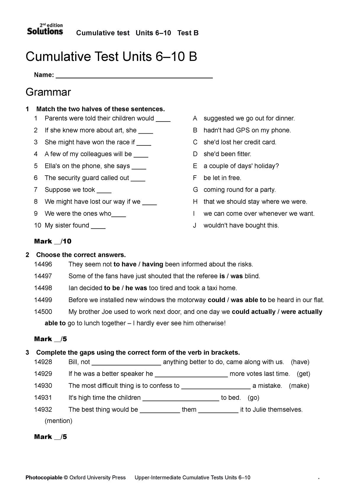 Upp-Int Cumulative Test Units 6-10 B - Cumulative Test Units 6–10 B ...