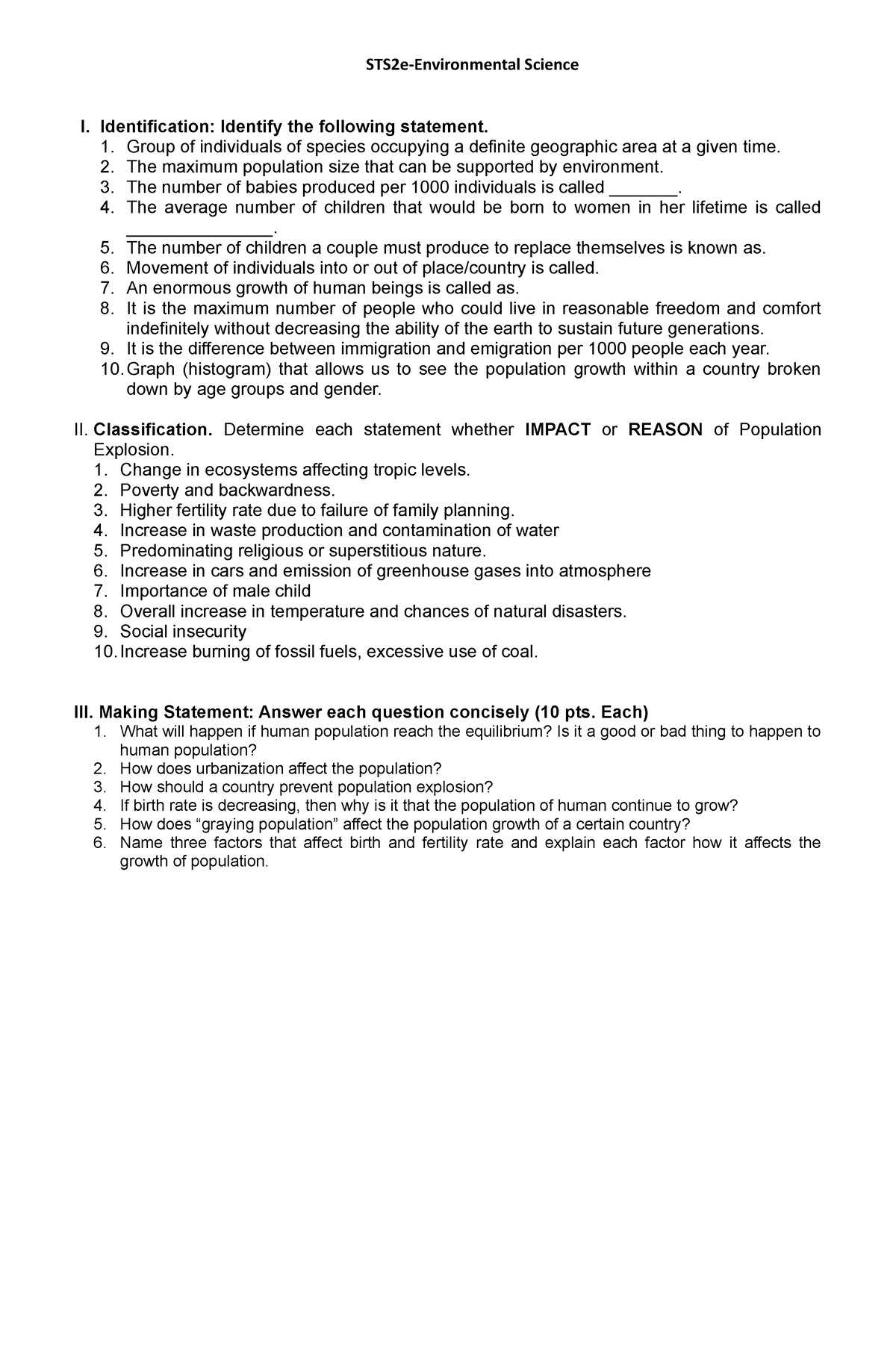 7.2 environmental science assignment answer key