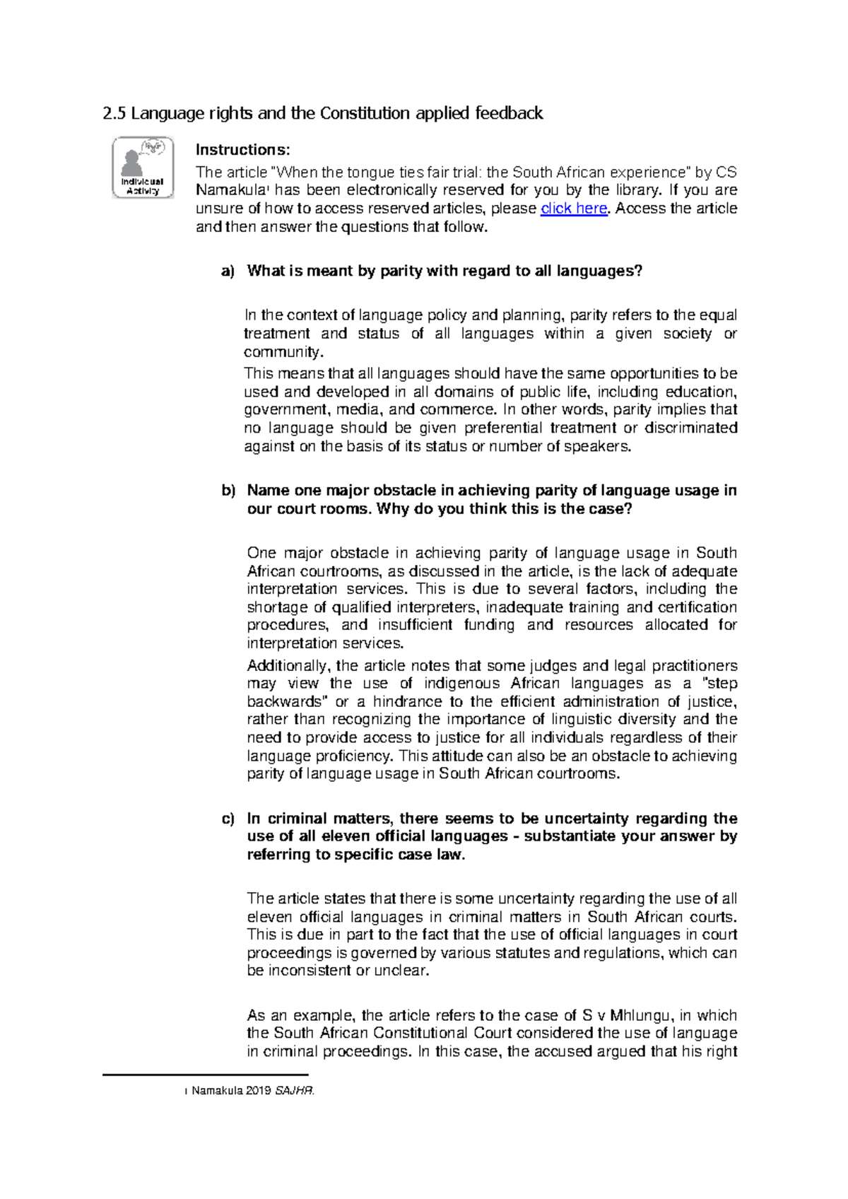 language rights and the constitution applied - If you are unsure of how ...