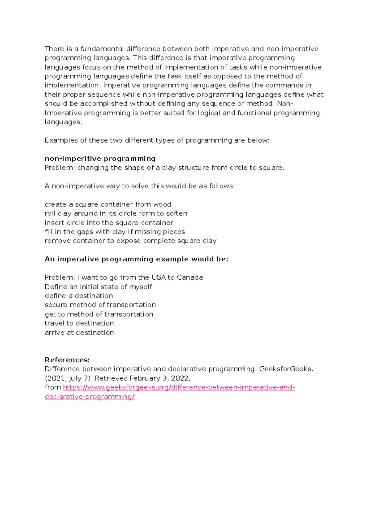 Discussion 8 2 - There is a fundamental difference between both ...