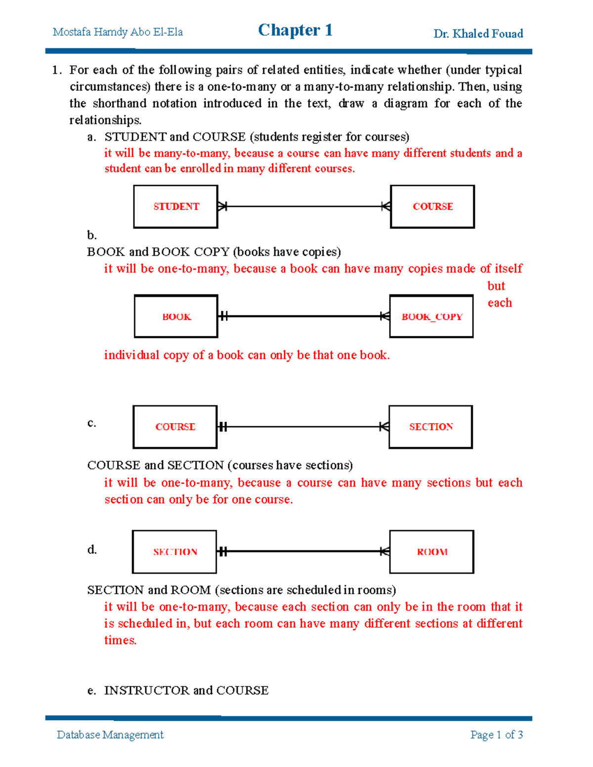Ch1_The Database Environment and Development Process - For each of the ...