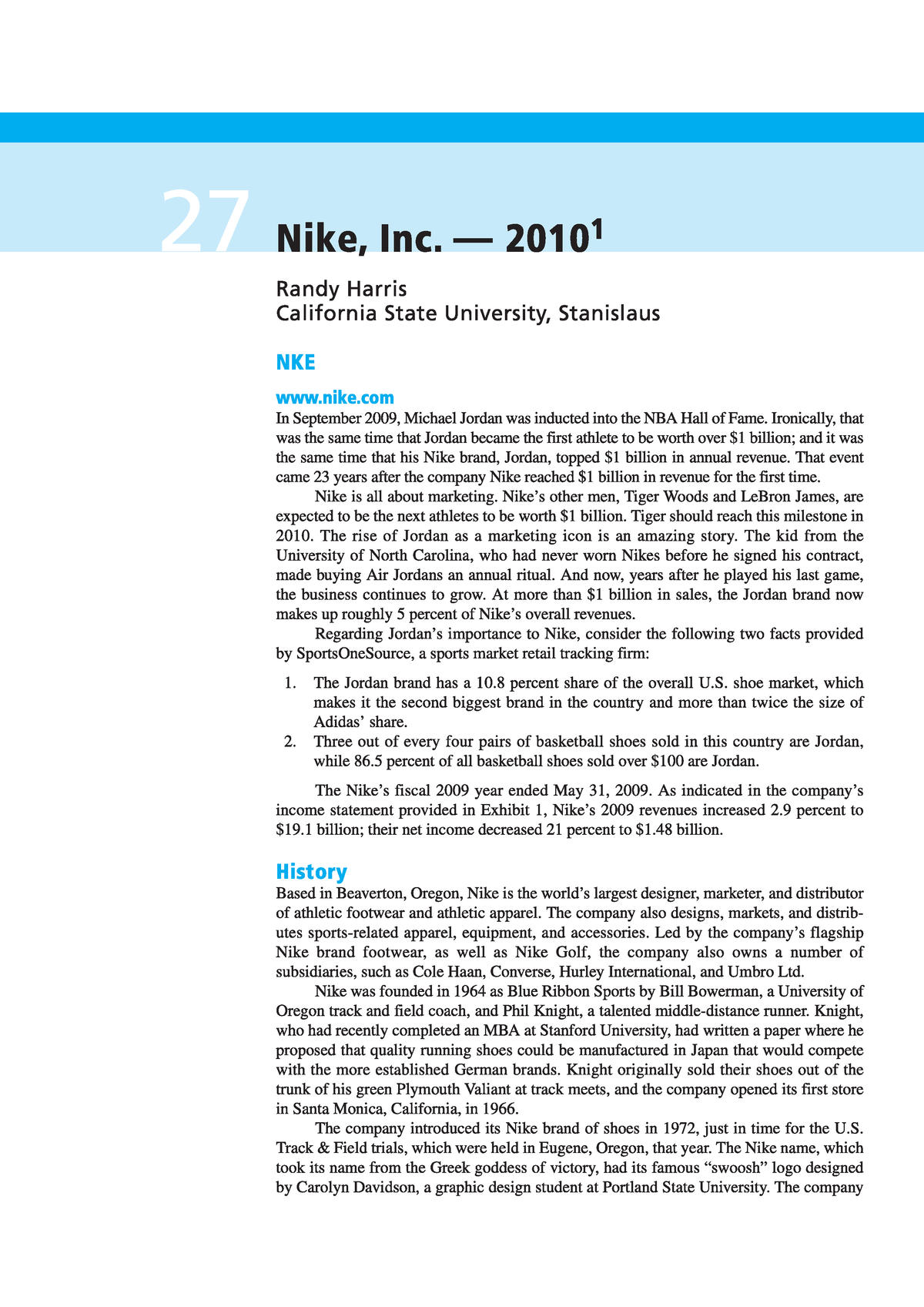 nike strategic management case study