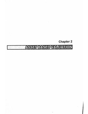 Chapter 3 Liquidation Based Valuation - Valuation and Concepts - Studocu