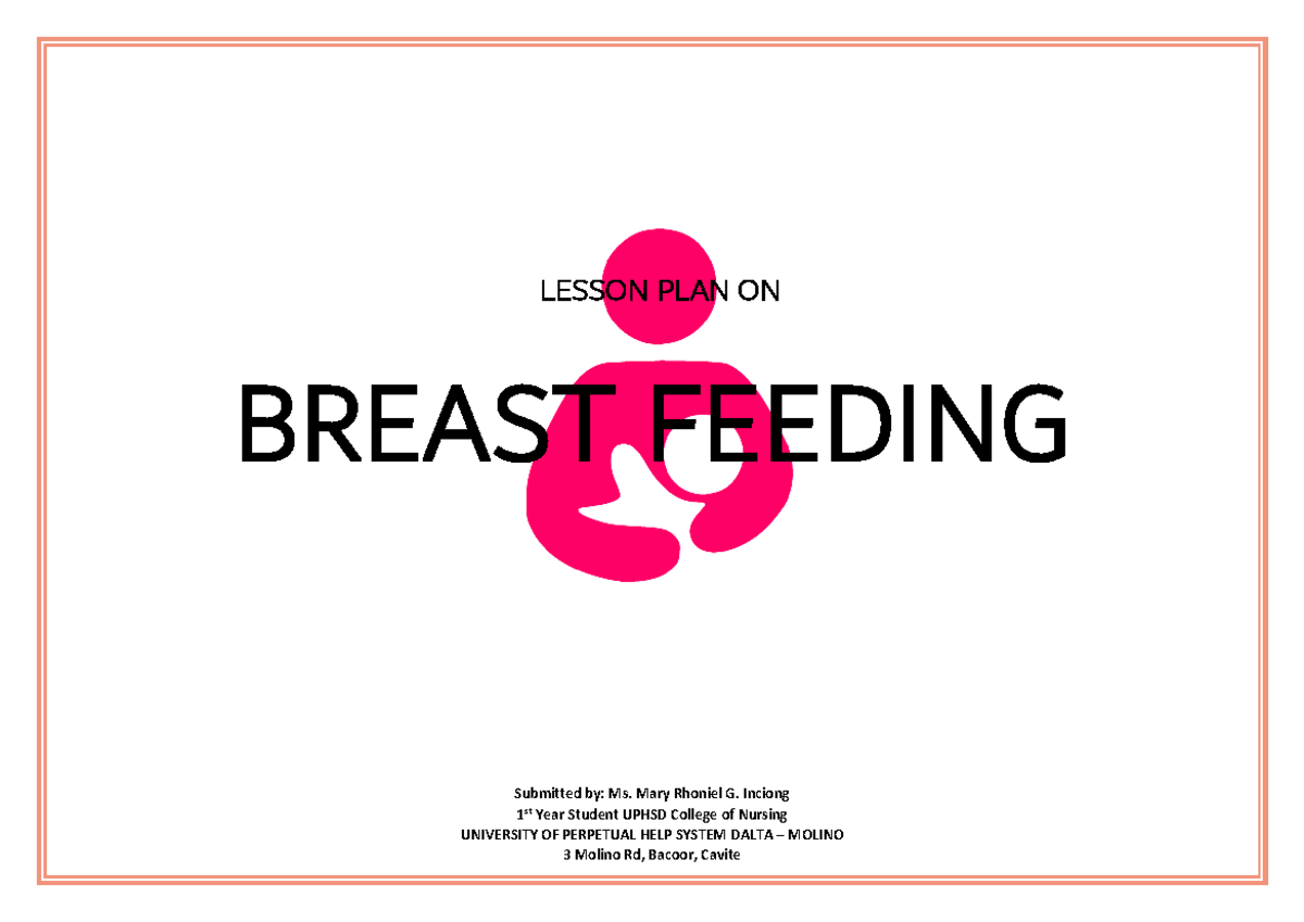 Inciong teaching plan Nursing Activities for community health nursing