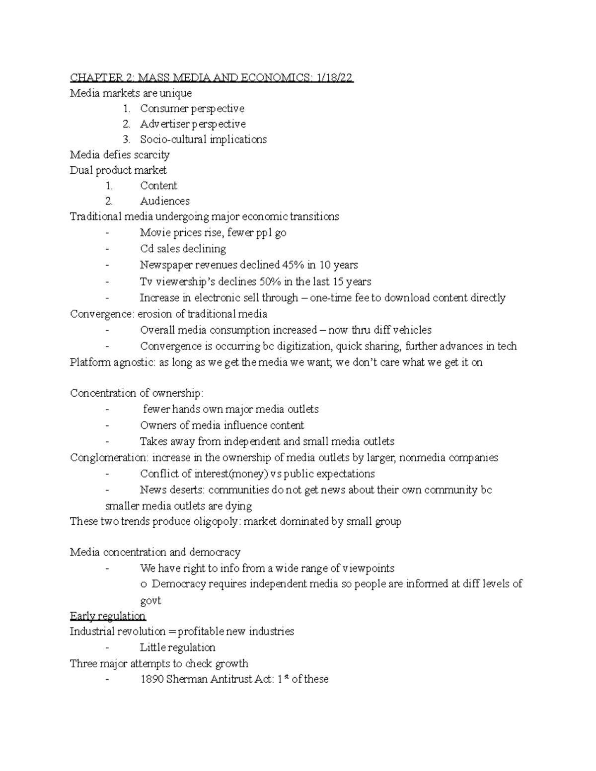 Chapter 2 MASS Media AND Economics - CHAPTER 2: MASS MEDIA AND ...