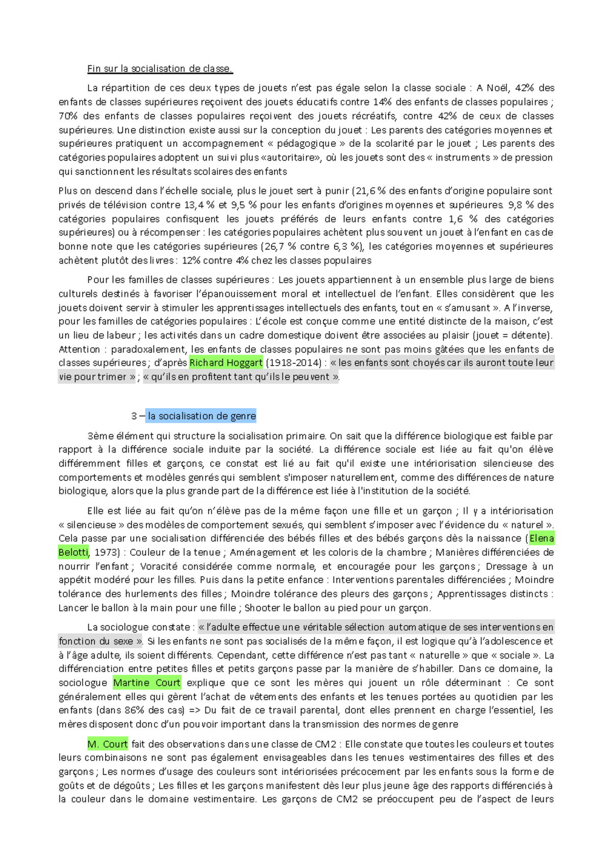 Chapitre 5 - Socialisation Et Structures Sociales Suite + Chapitre 6 ...