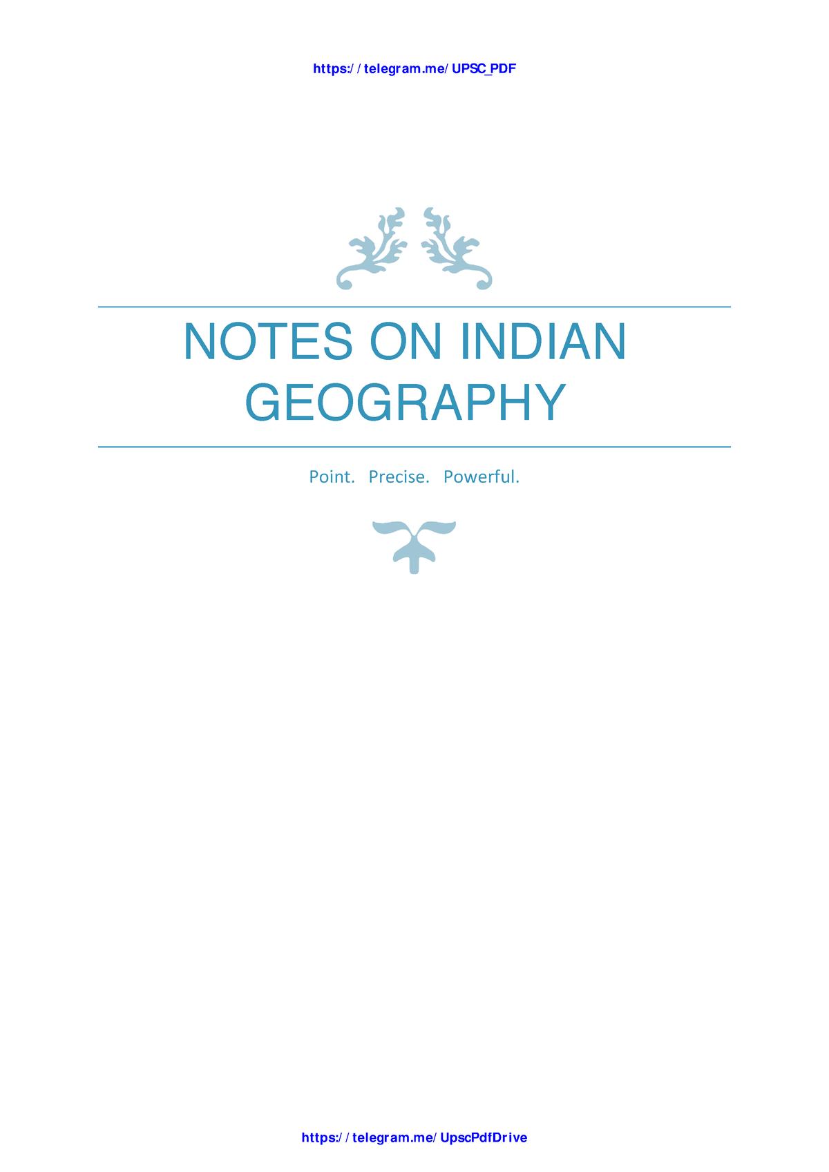 Indian Geography Upsc Pdf Drive Point Precise Powerful Notes On Indian Geography Https