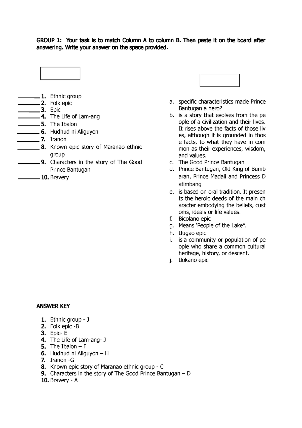 group-1-activity-worksheets-group-1-your-task-is-to-match-column-a