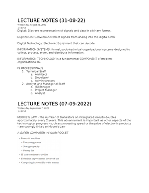 Hardware notes 3 - LECTURE NOTES (14-09-22) Wednesday, September 14 ...