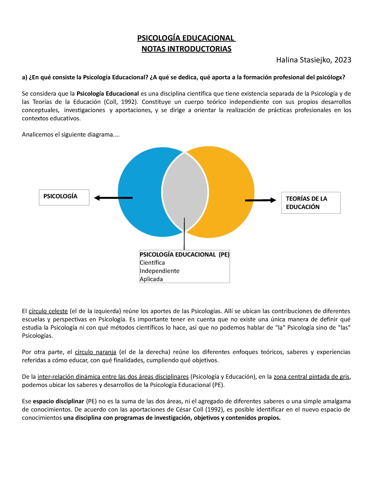 Notas Introductorias A Psicolog A Educacional - Psicología Educacional ...