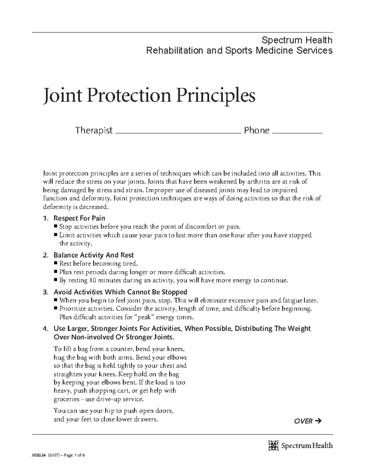 Jointprotectionprinciples Joint฀Protection฀Principles Studocu