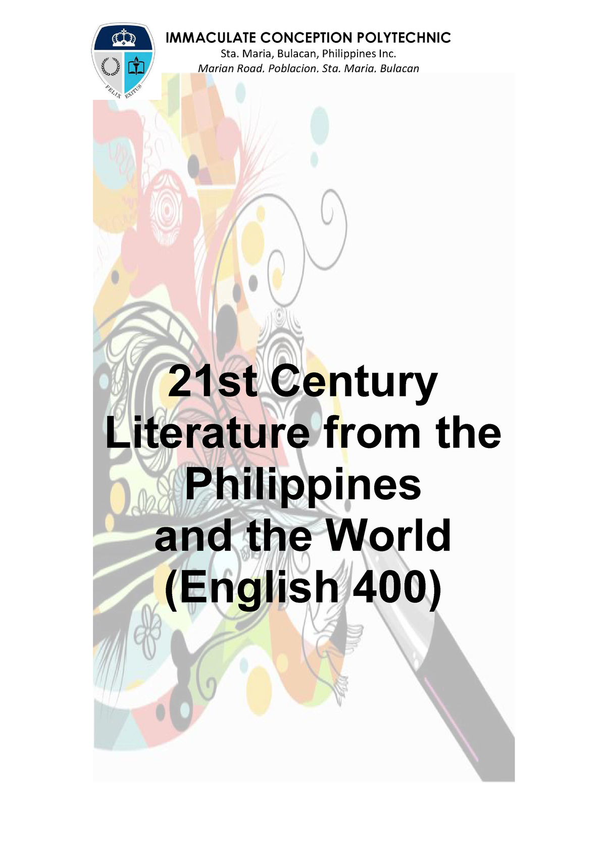 Lesson 1 - Literature and Its Genres - 21st Century Literature from the ...