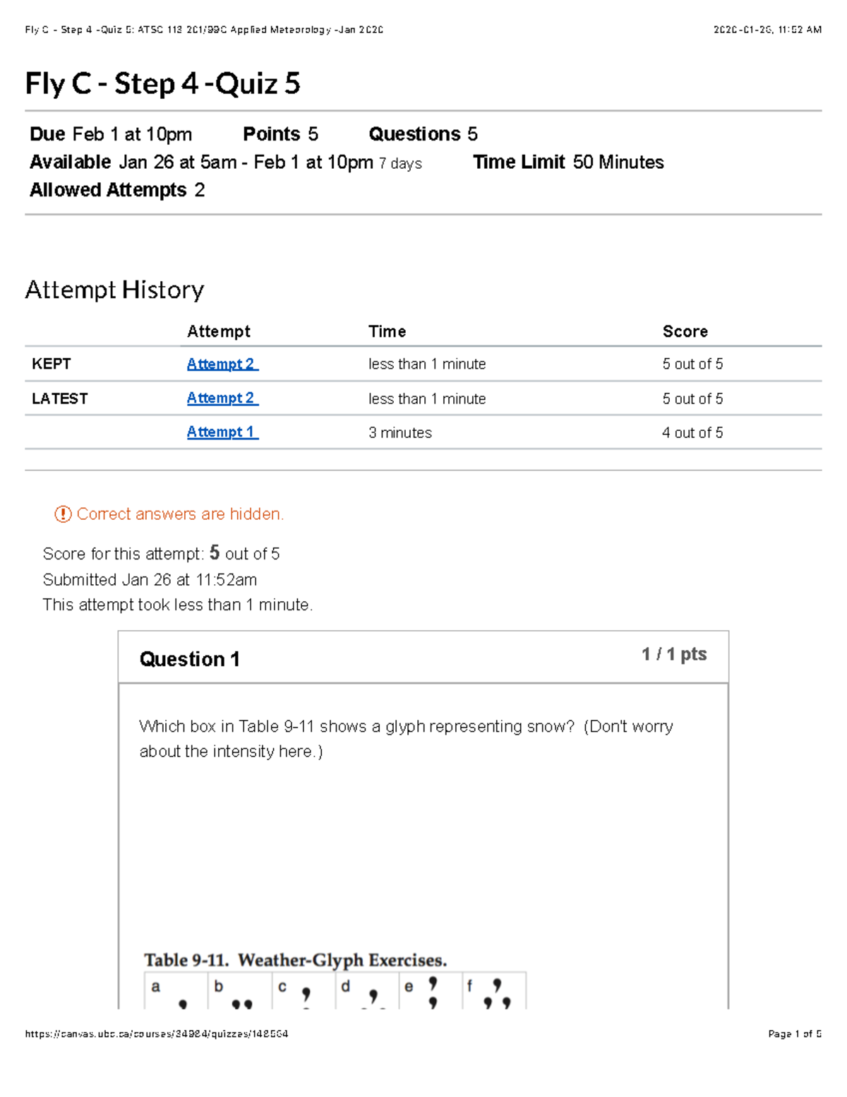 Fly C - Step 4 -Quiz 5: ATSC 113 201:99C Applied Meteorology -Jan 2020 ...