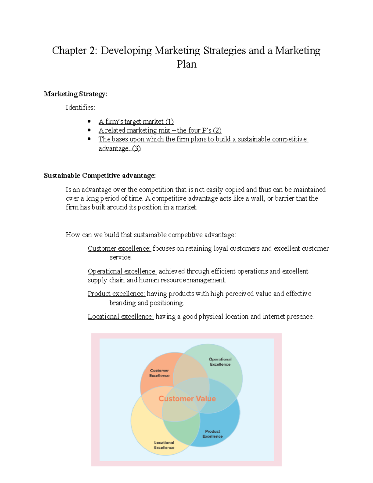 Chapter 2 Notes (1MA3 Intro to Marketing) - Chapter 2: Developing ...