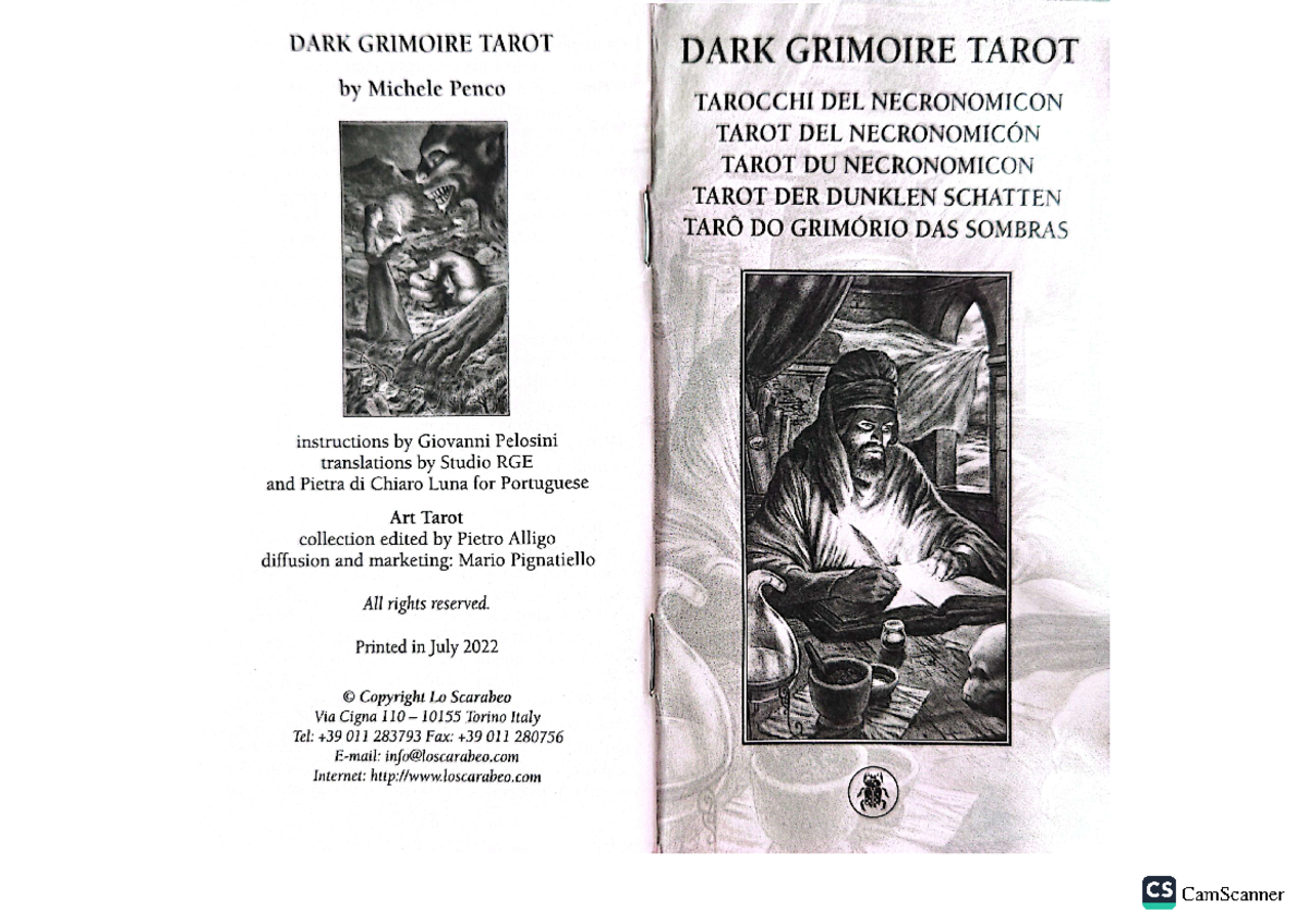 Dark Grimoire Tarot - divination materials to connect - DARK GRIMOIRE