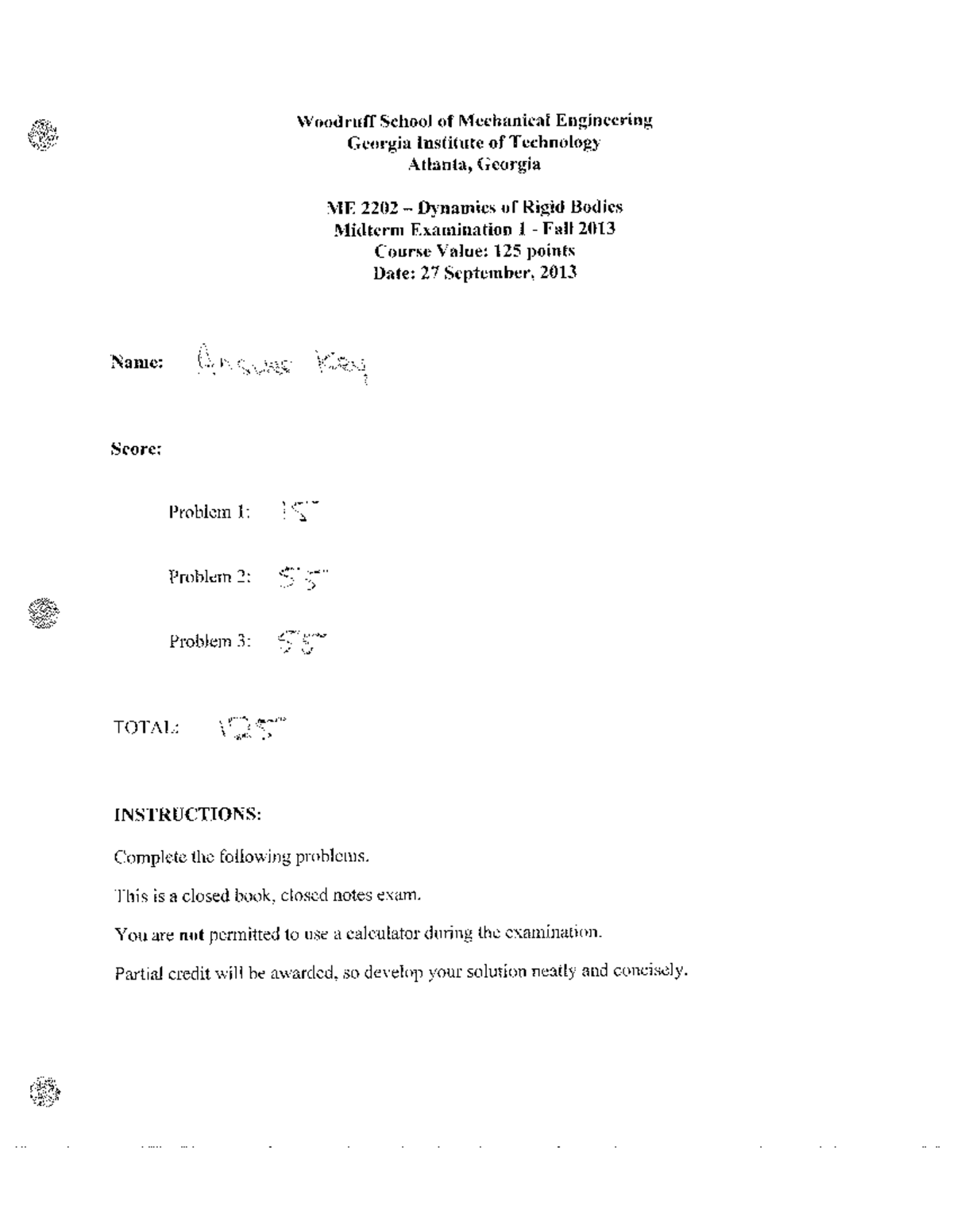 Midterm+Exam+1+Solutions - ME 2202 - Studocu