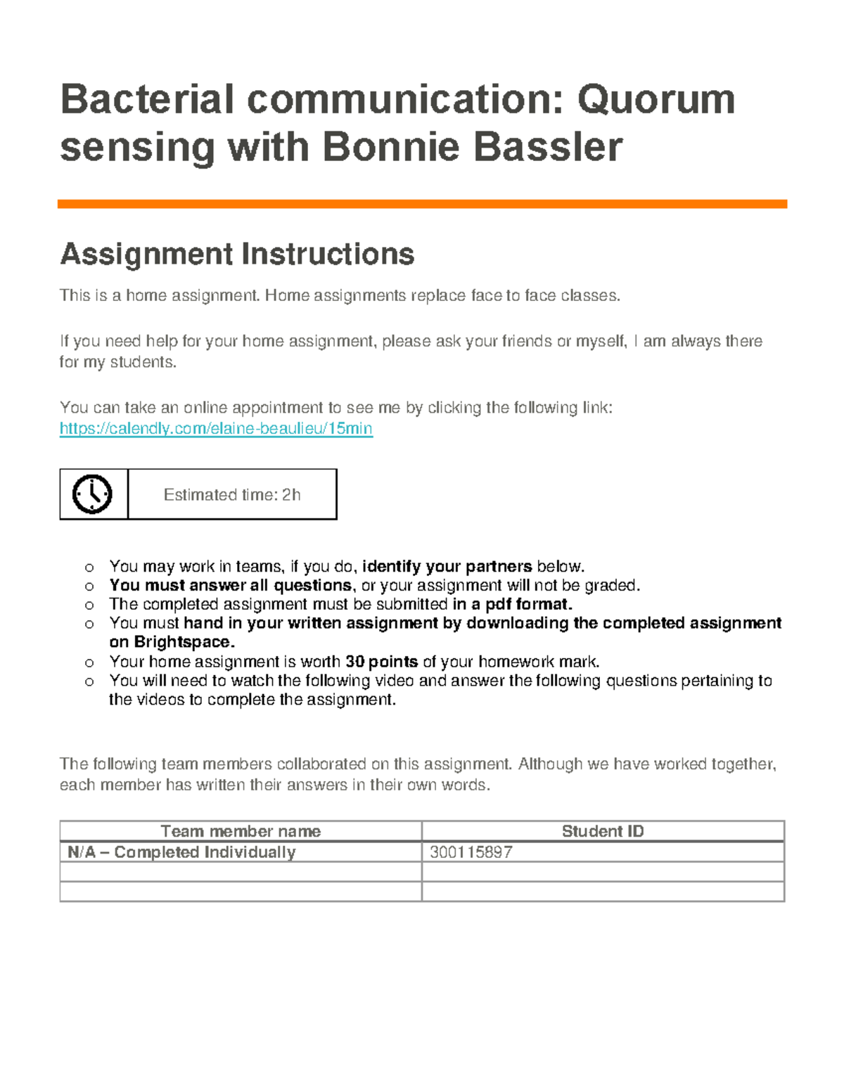 case study for quorum sensing