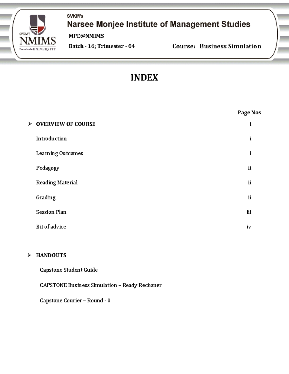 Team member Guide Provides in length details on Capsim rounds