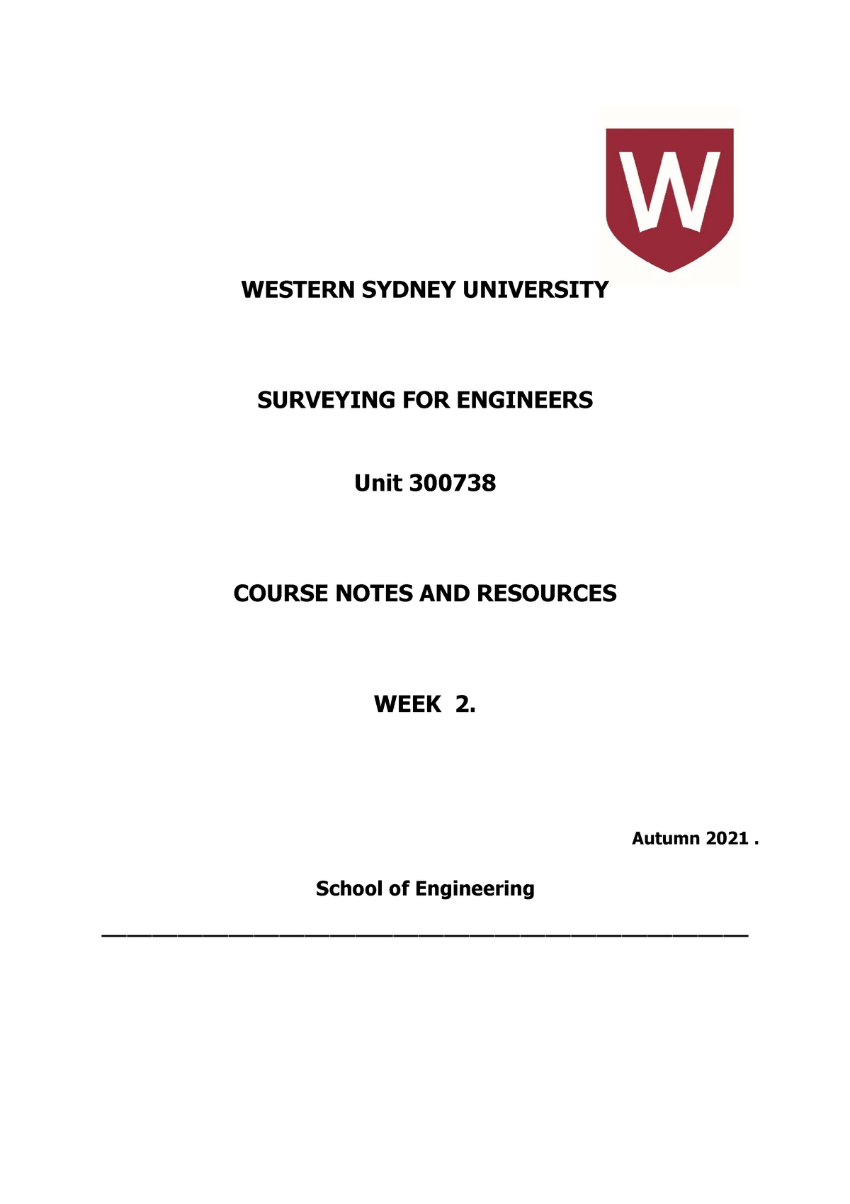 Introduction to Theodolite for Engineers - WESTERN SYDNEY UNIVERSITY ...