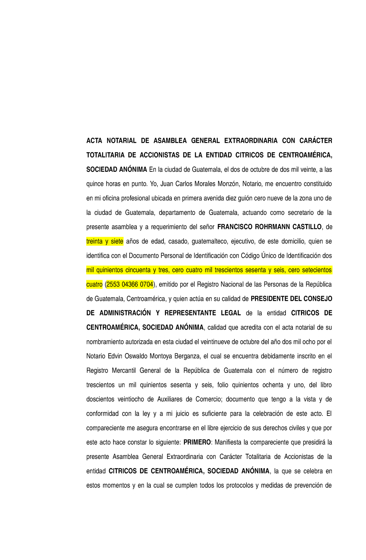 Asamblea Extraordinaria Disolución Y Liquidación Nombramiento