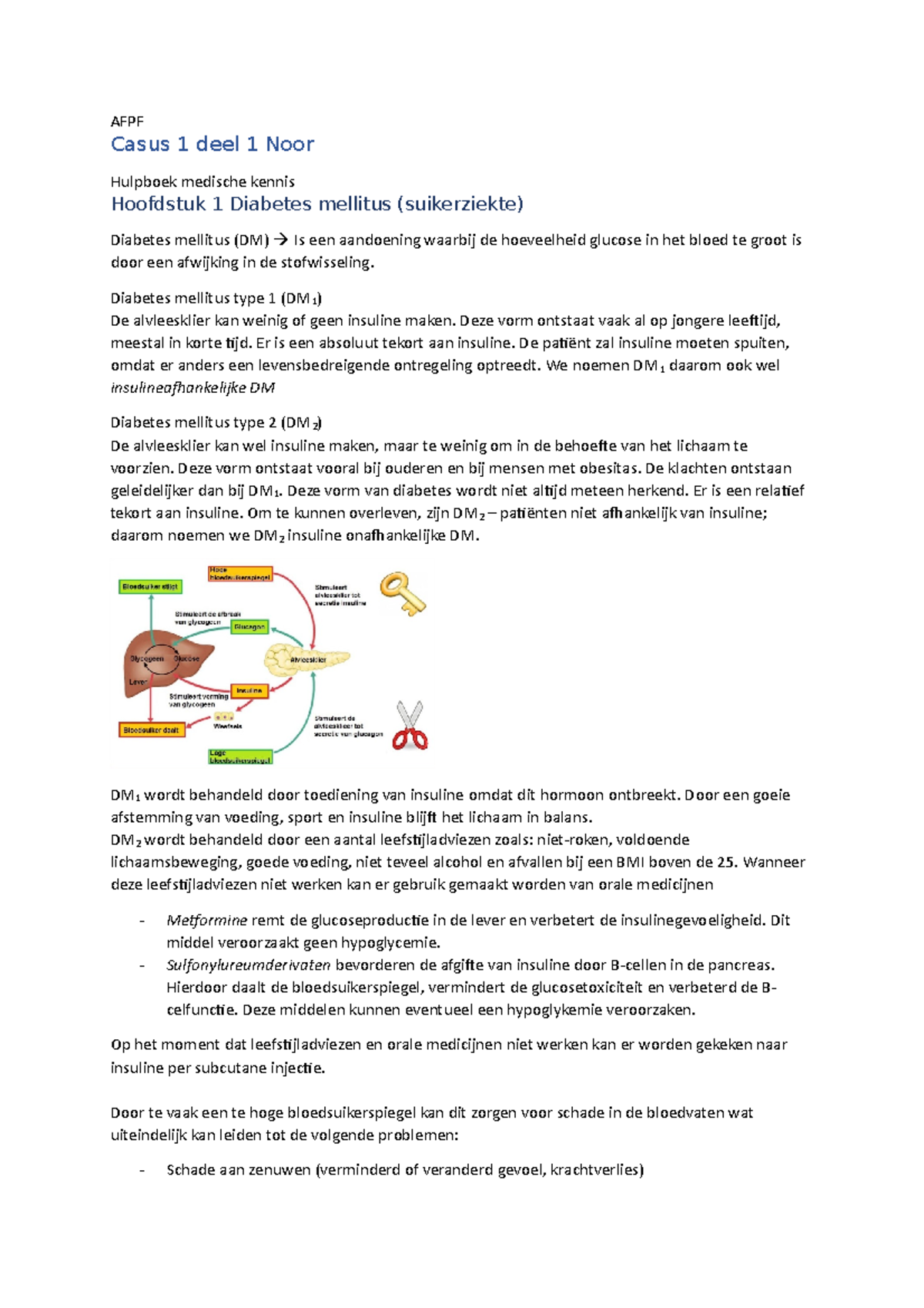 AFPF - Afpf - AFPF Casus 1 Deel 1 Noor Hulpboek Medische Kennis ...