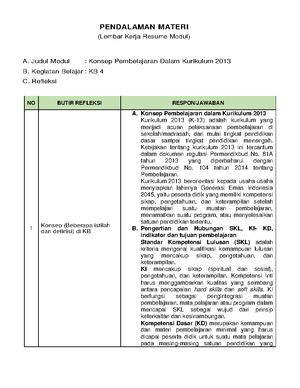 KB 2 Struktur Keilmuan PAI - PENDALAMAN MATERI (Lembar Kerja Resume ...