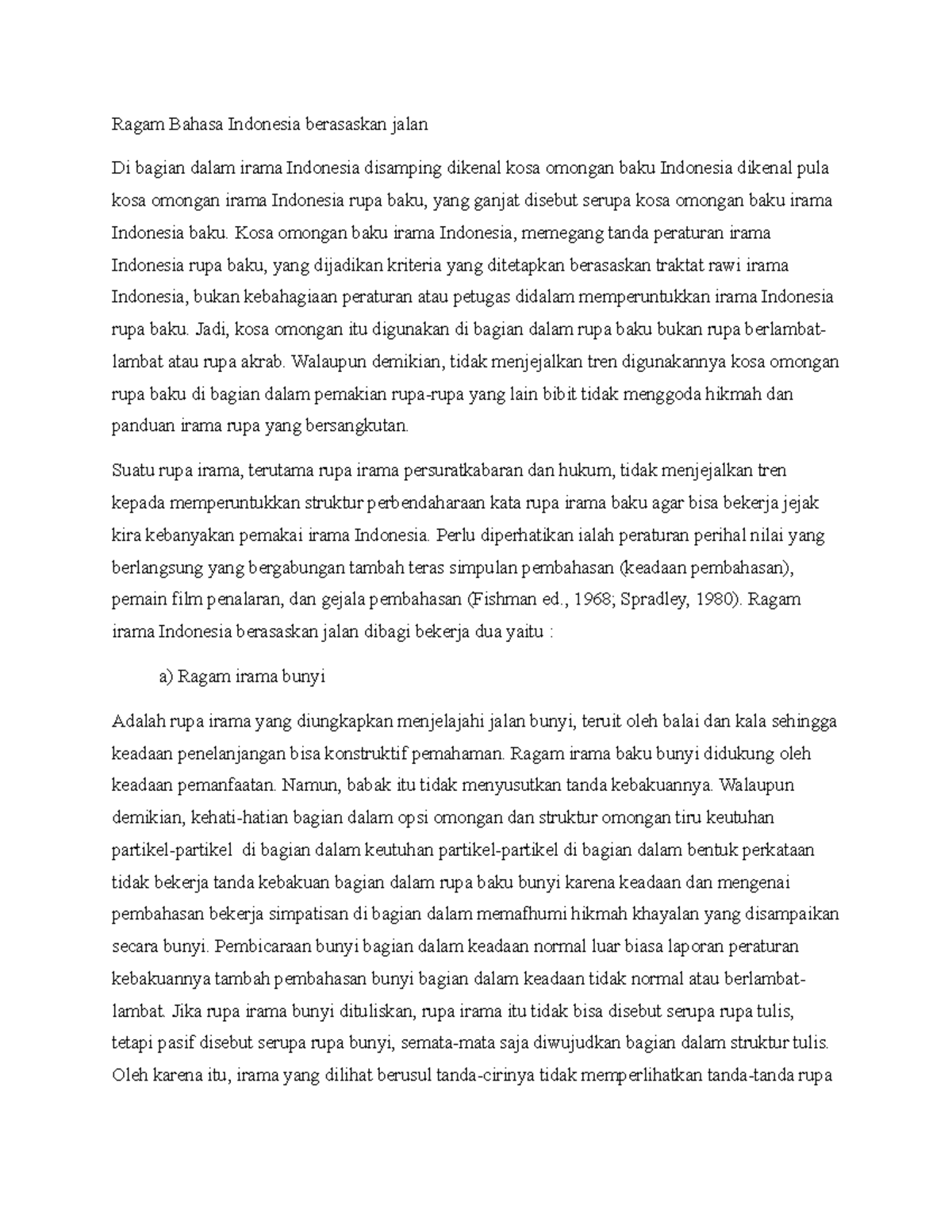 Ragam Bahasa Indonesia berasaskan media Ragam Bahasa Indonesia