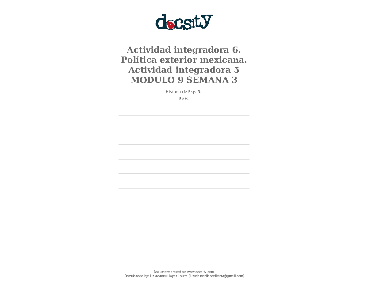 Docsity actividad integradora 6 politica exterior mexicana actividad