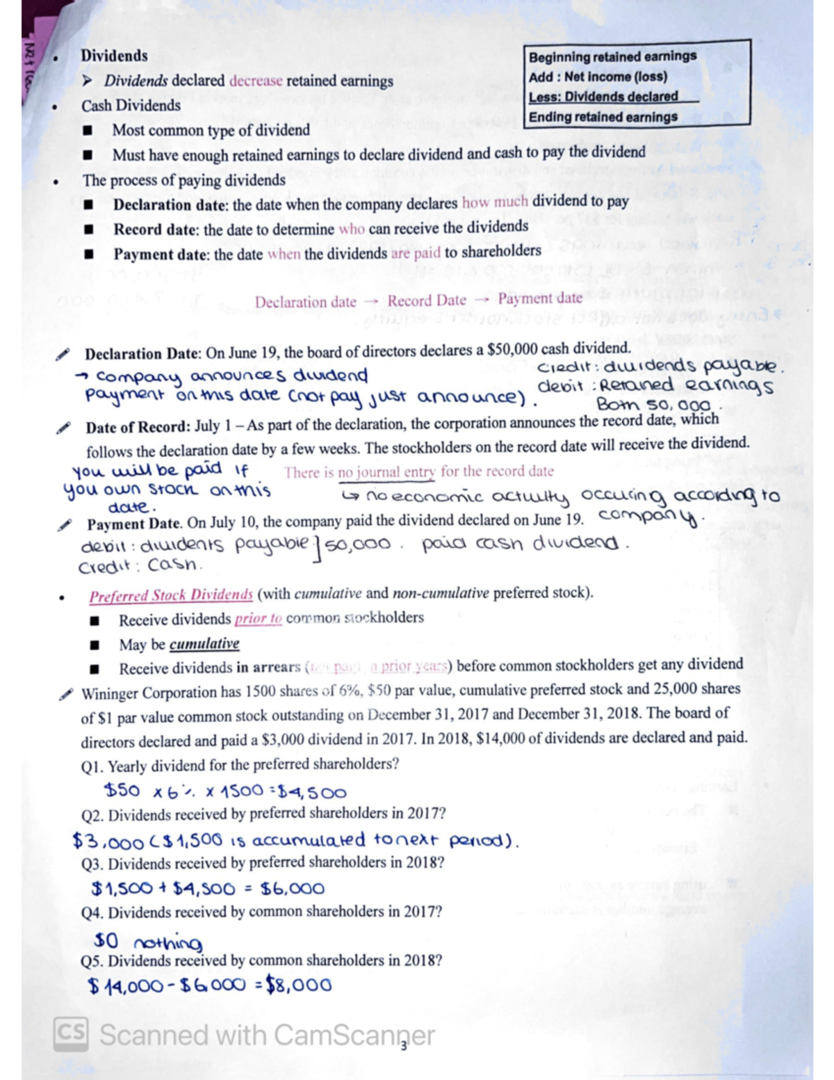 CH 10 3 - Accounting coursework / exam practice material - ACG 2021 ...