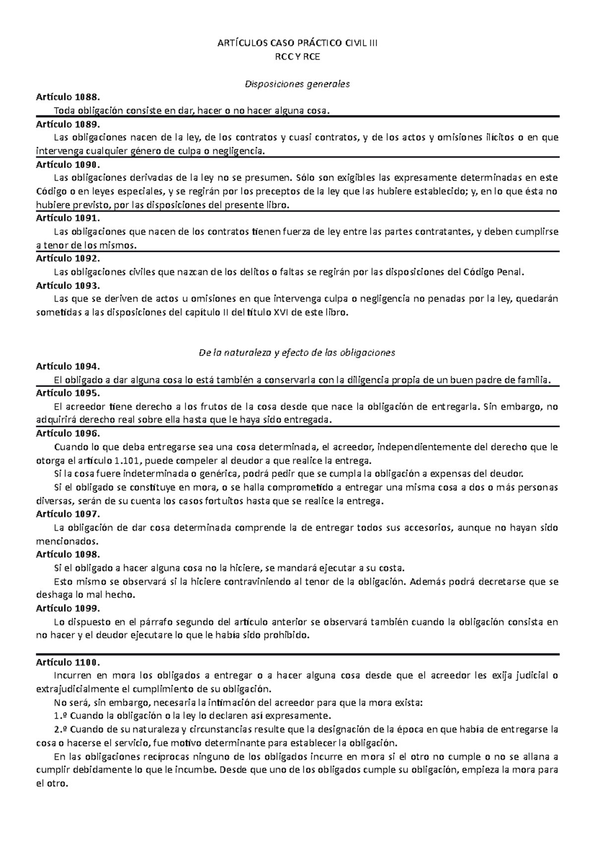 Articulos Caso Practico Civil 3 - ARTÍCULOS CASO PRÁCTICO CIVIL III RCC ...