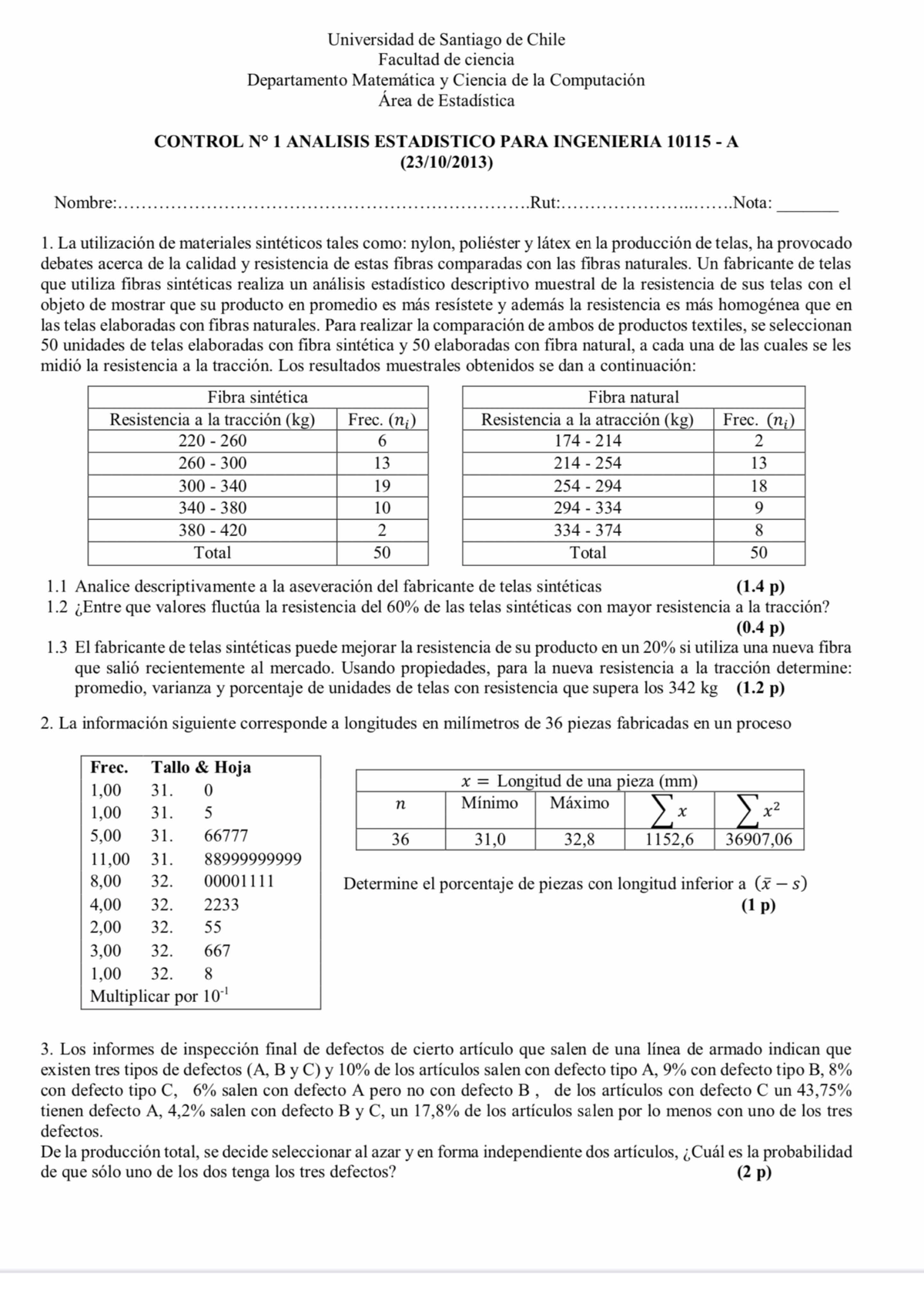 Ayudantia 3 - Ejercicios Resueltos - Analisis Estadistico - Studocu