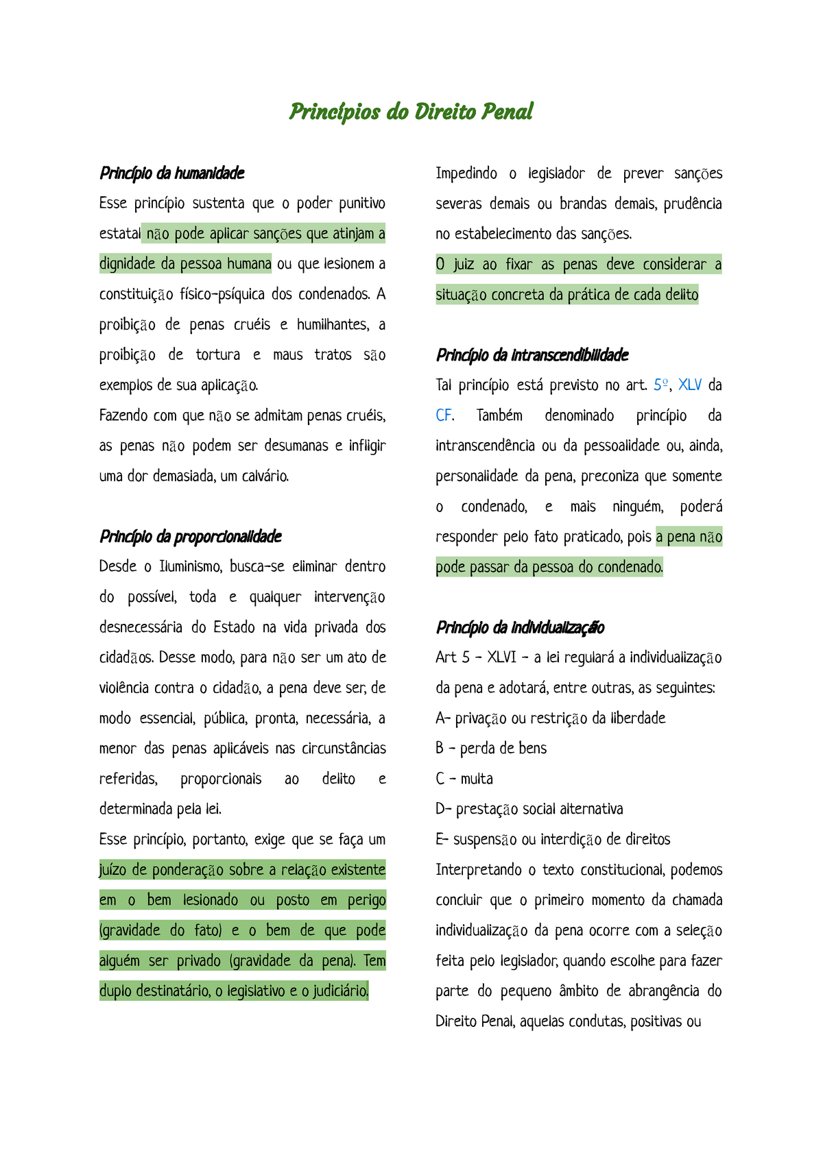 Princípios Do Direito Penal - Princípios Do Direito Penal Princípio Da ...