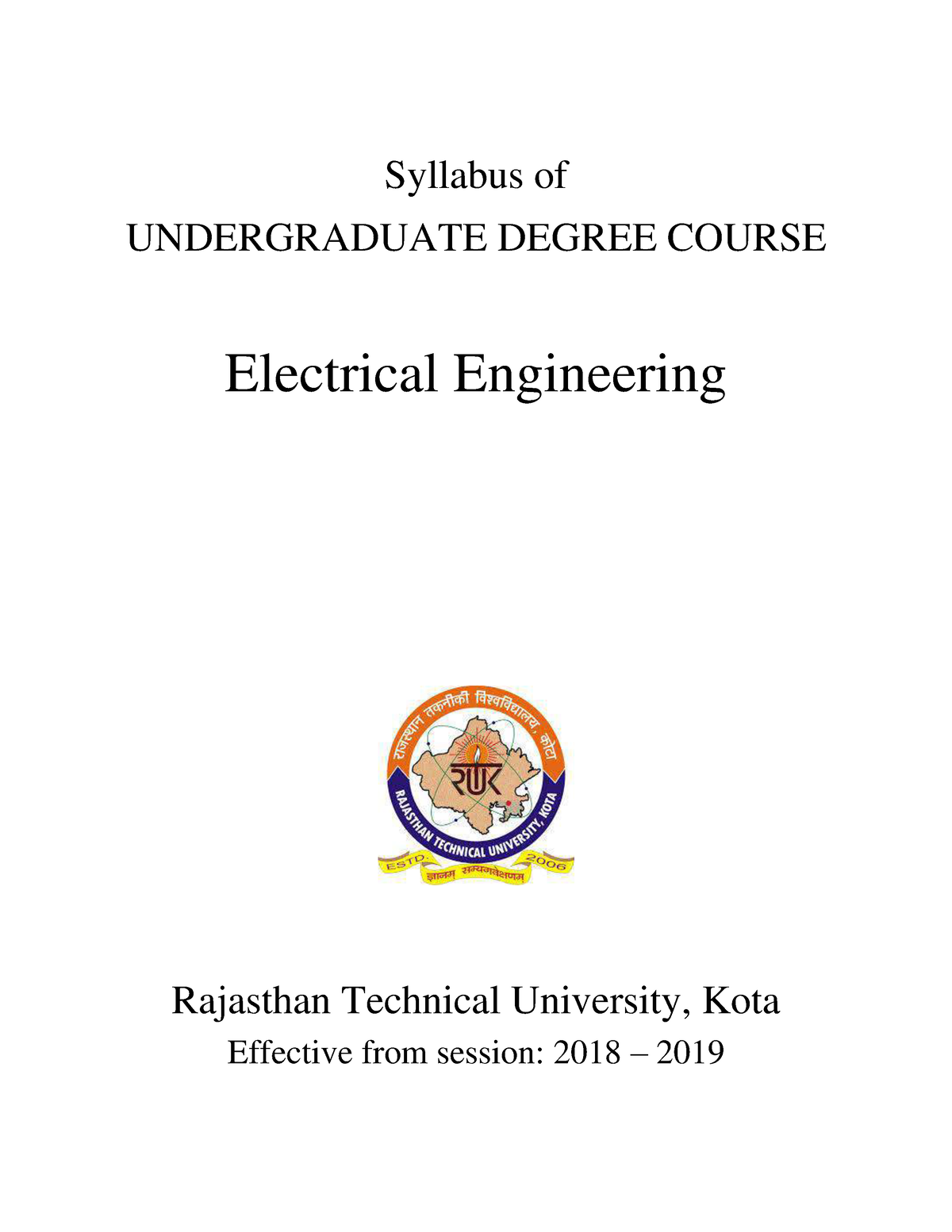 Syllabus Btech EE 4 Sem - Lecture Notes All - Syllabus Of UNDERGRADUATE ...