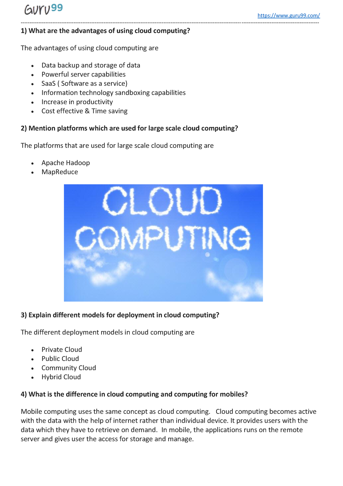 essay questions on cloud computing