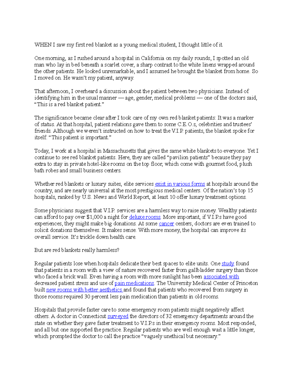 Red blanket reading WHEN I saw my first red blanket as a young