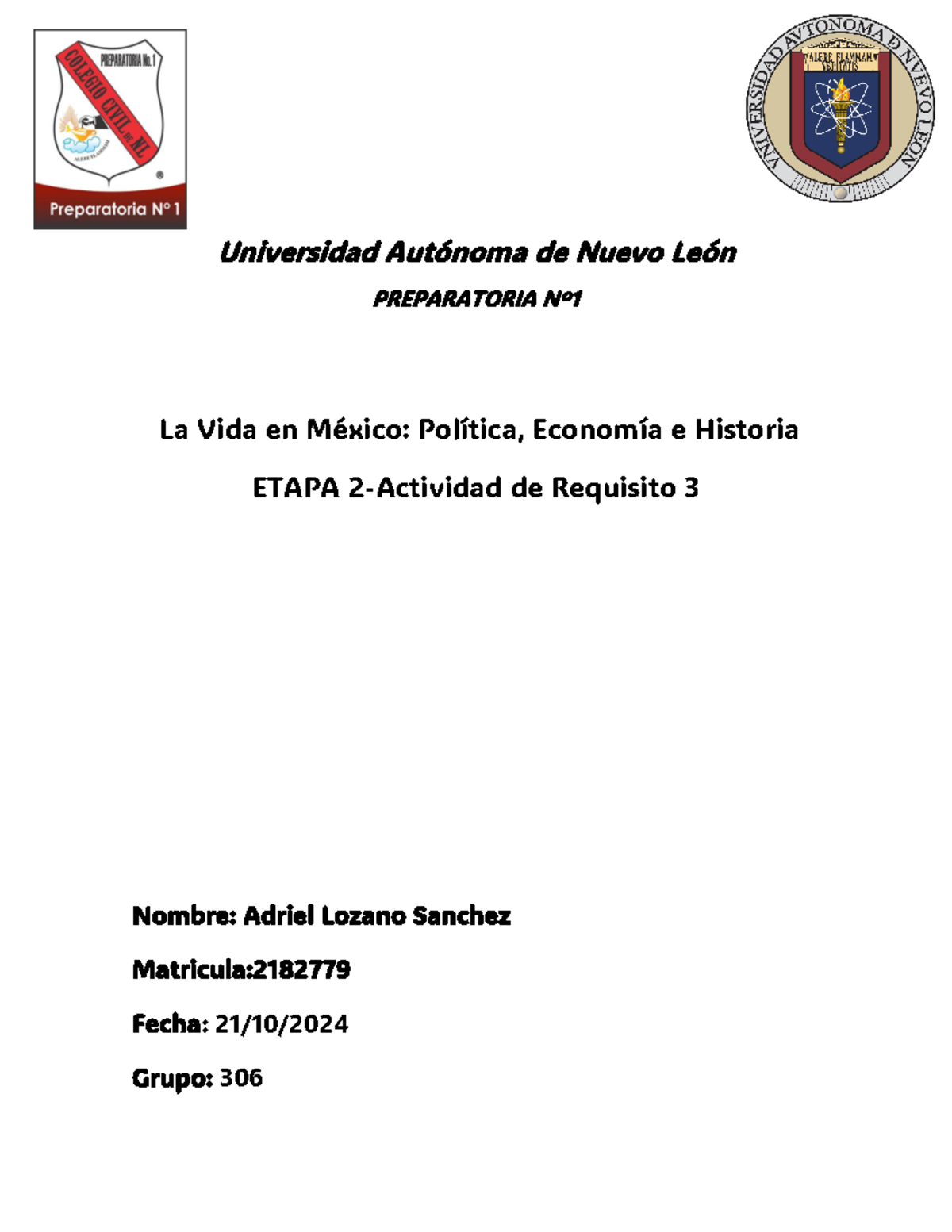 ALS AR3 Etapa 3 LVM - Actividades de requisito 3 - La Vida en México ...