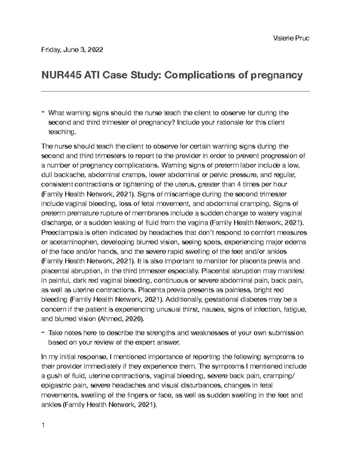 video case study complications of pregnancy