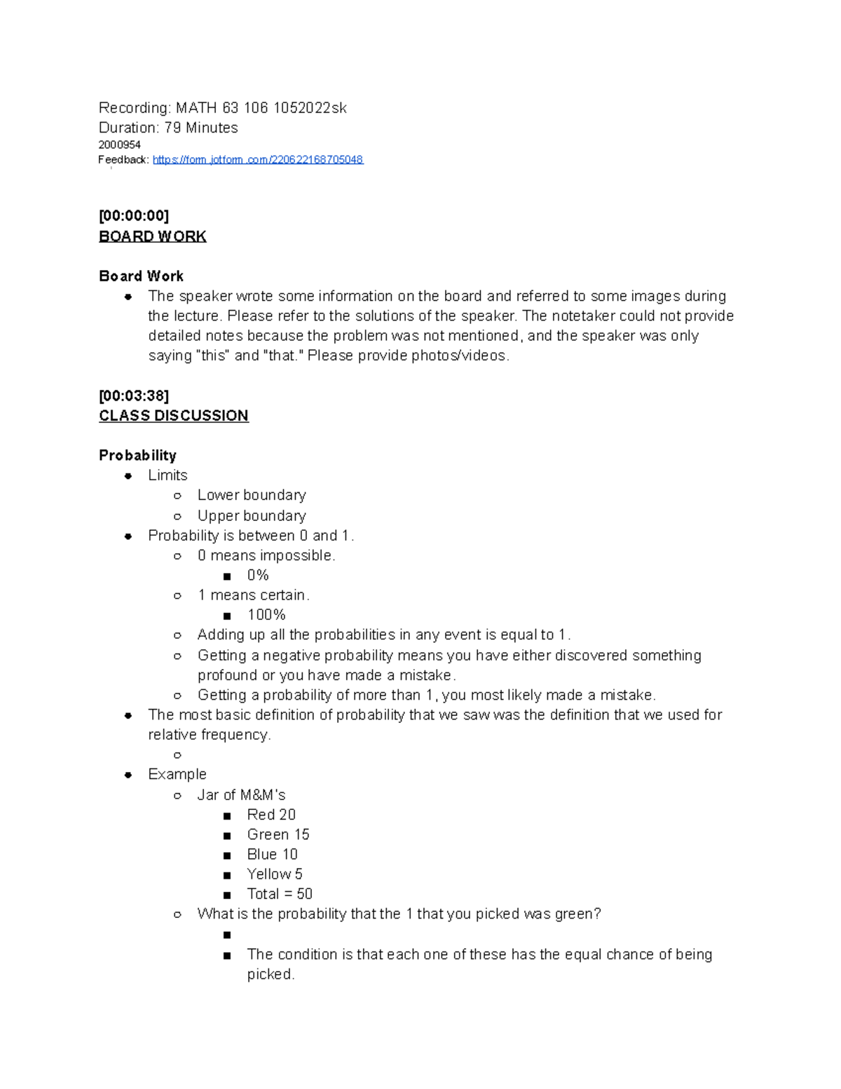 MATH 63 106 1052022 sk - Math 63 elementary statistics - Recording ...