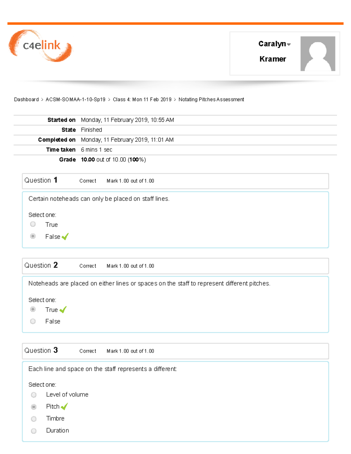 Notating Pitches Assessment 3/15/2019 Notating Pitches Assessment Studocu
