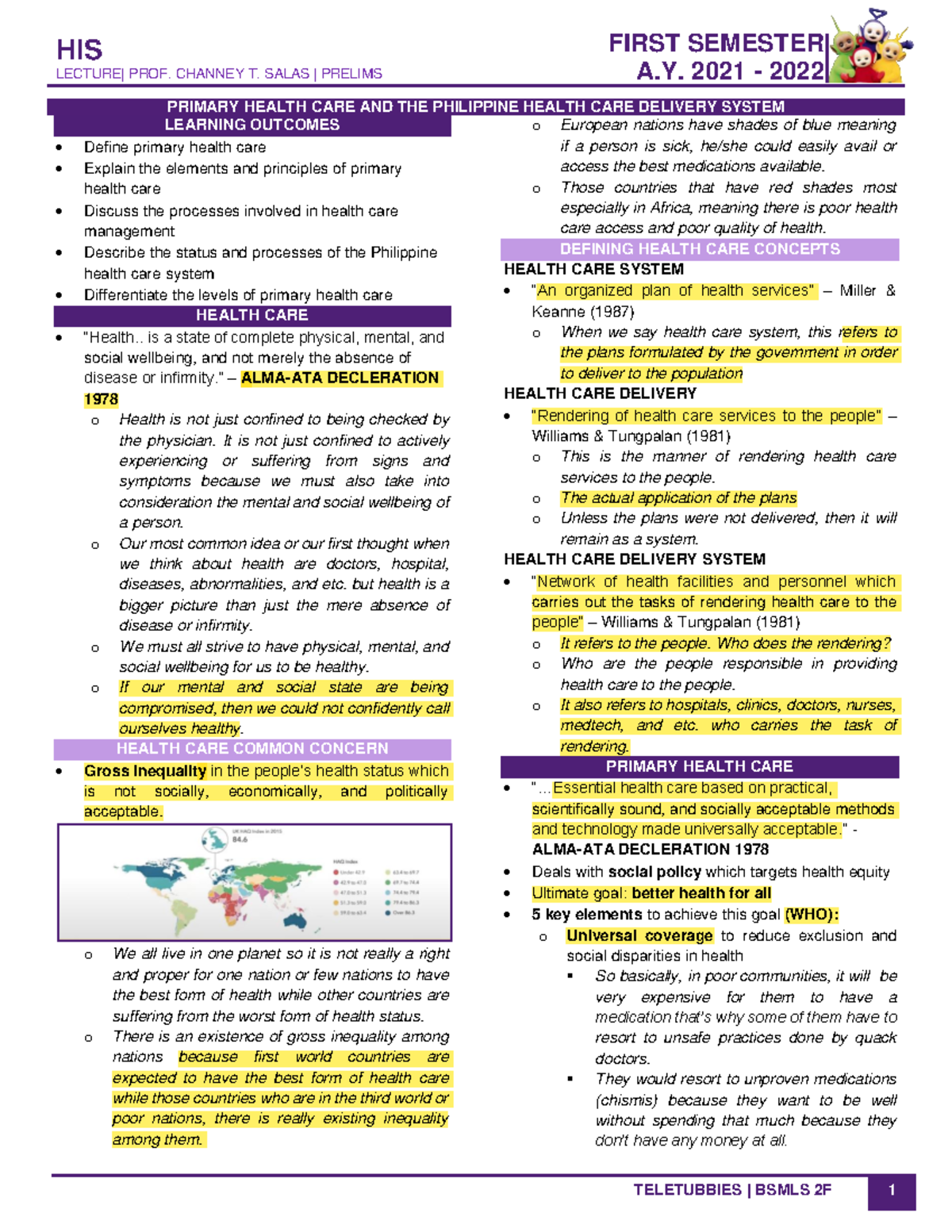 HIS Lesson 3 Health Information Systems - Medical Laboratory Science ...