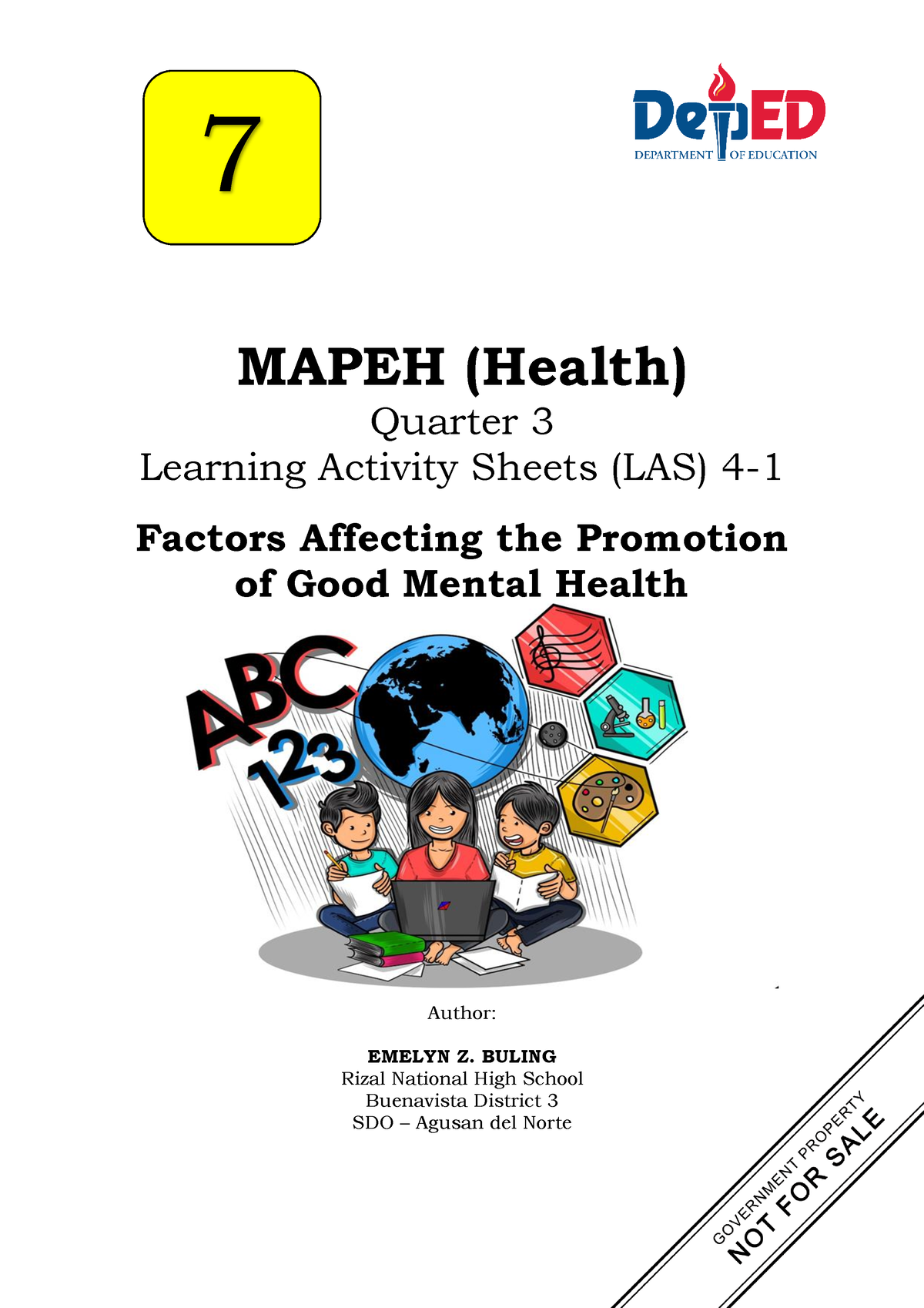 Health 7-Q3W4-L1 - Module In Mapeh - MAPEH (Health) Quarter 3 Learning ...