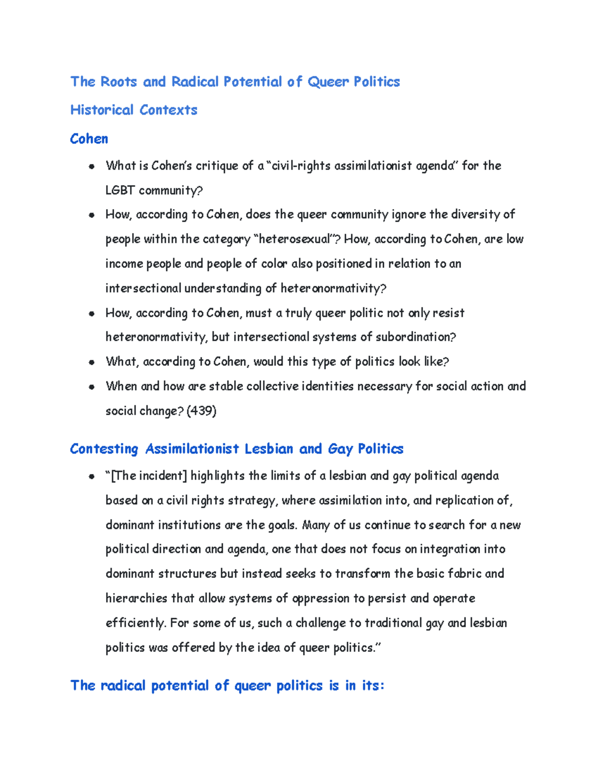 The Roots and Radical Potential of Queer Politics - The Roots and ...