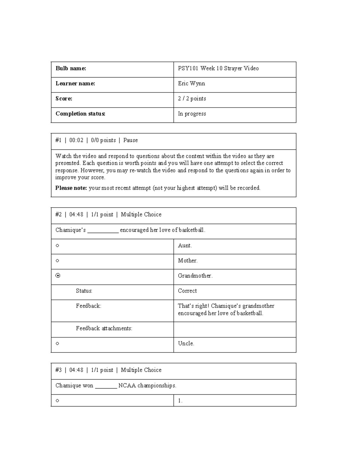 Play Posit Bulb Results 3-7-2024 - Bulb name: PSY101 Week 10 Strayer ...
